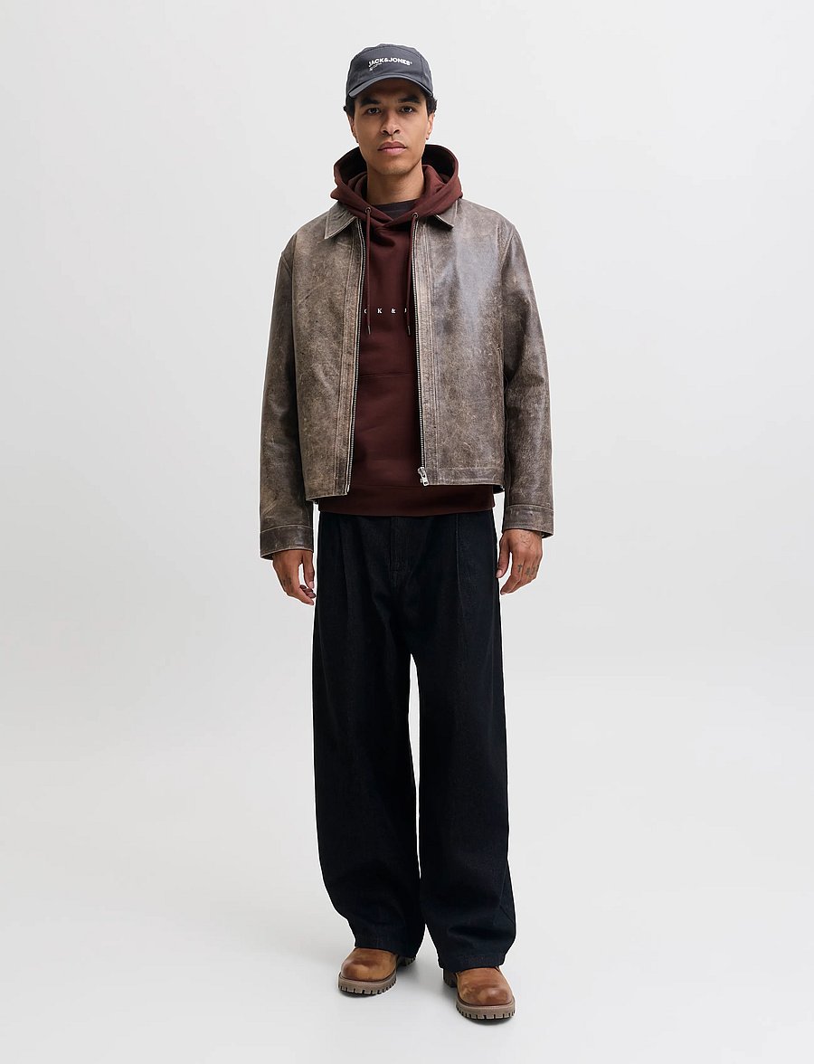 Jack & Jones - JJESTAR JJ SWEAT HOOD NOOS - hoodies - bitter chocolate - 3
