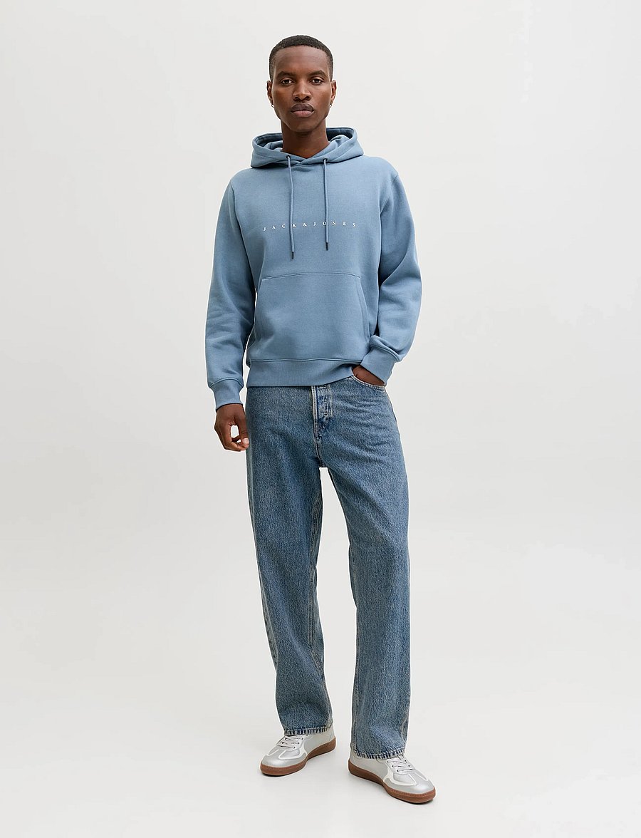 Jack & Jones - JJESTAR JJ SWEAT HOOD NOOS - hættetrøjer - blue mirage - 3