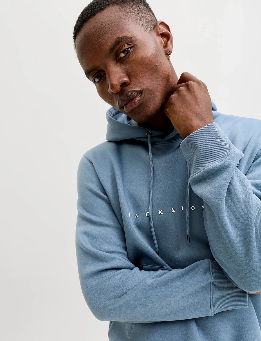 Jack & Jones - JJESTAR JJ SWEAT HOOD NOOS - hættetrøjer - blue mirage - 5