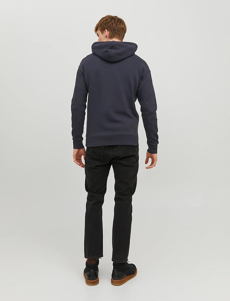 Jack & Jones - JJESTAR JJ SWEAT HOOD NOOS - hættetrøjer - dark navy - 3