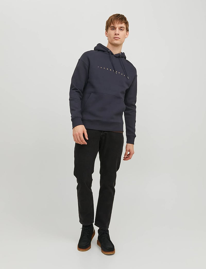 Jack & Jones - JJESTAR JJ SWEAT HOOD NOOS - hættetrøjer - dark navy - 4