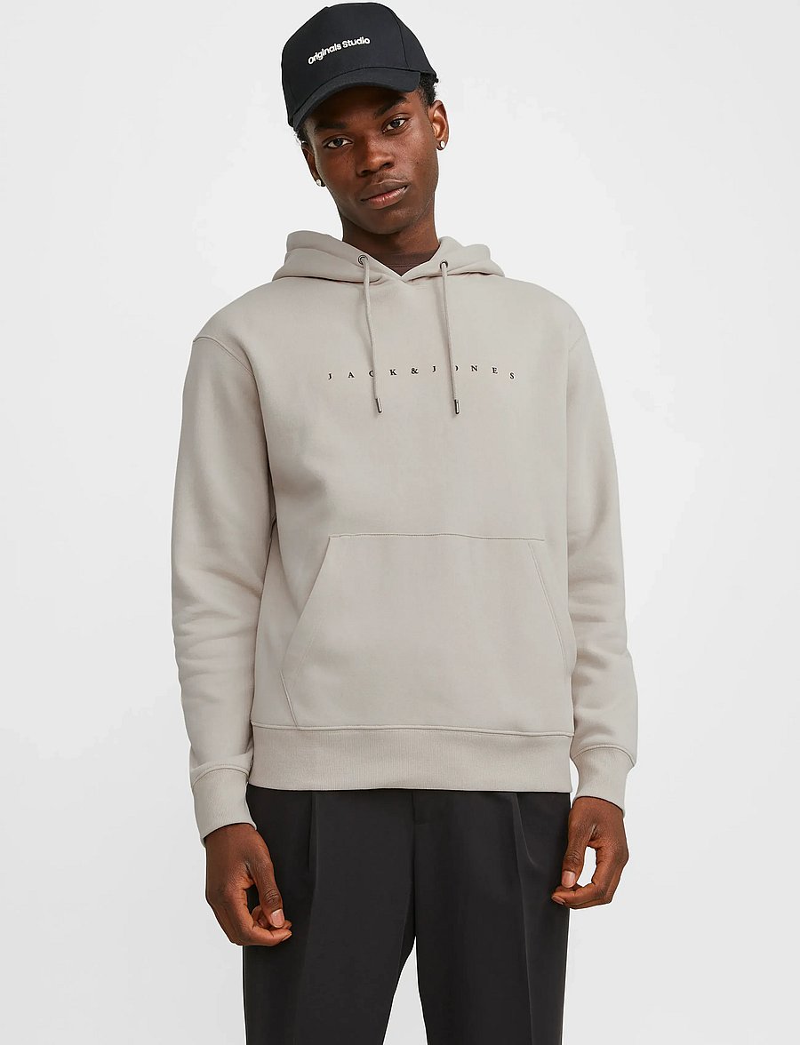 Jack & Jones - JJESTAR JJ SWEAT HOOD NOOS - hættetrøjer - moonbeam - 0