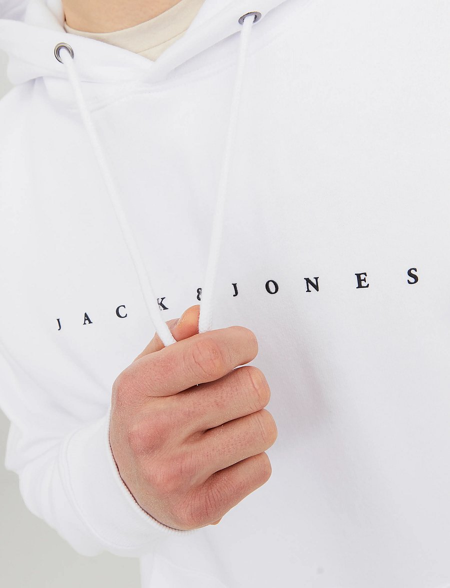 Jack & Jones - JJESTAR JJ SWEAT HOOD NOOS - hættetrøjer - white - 4