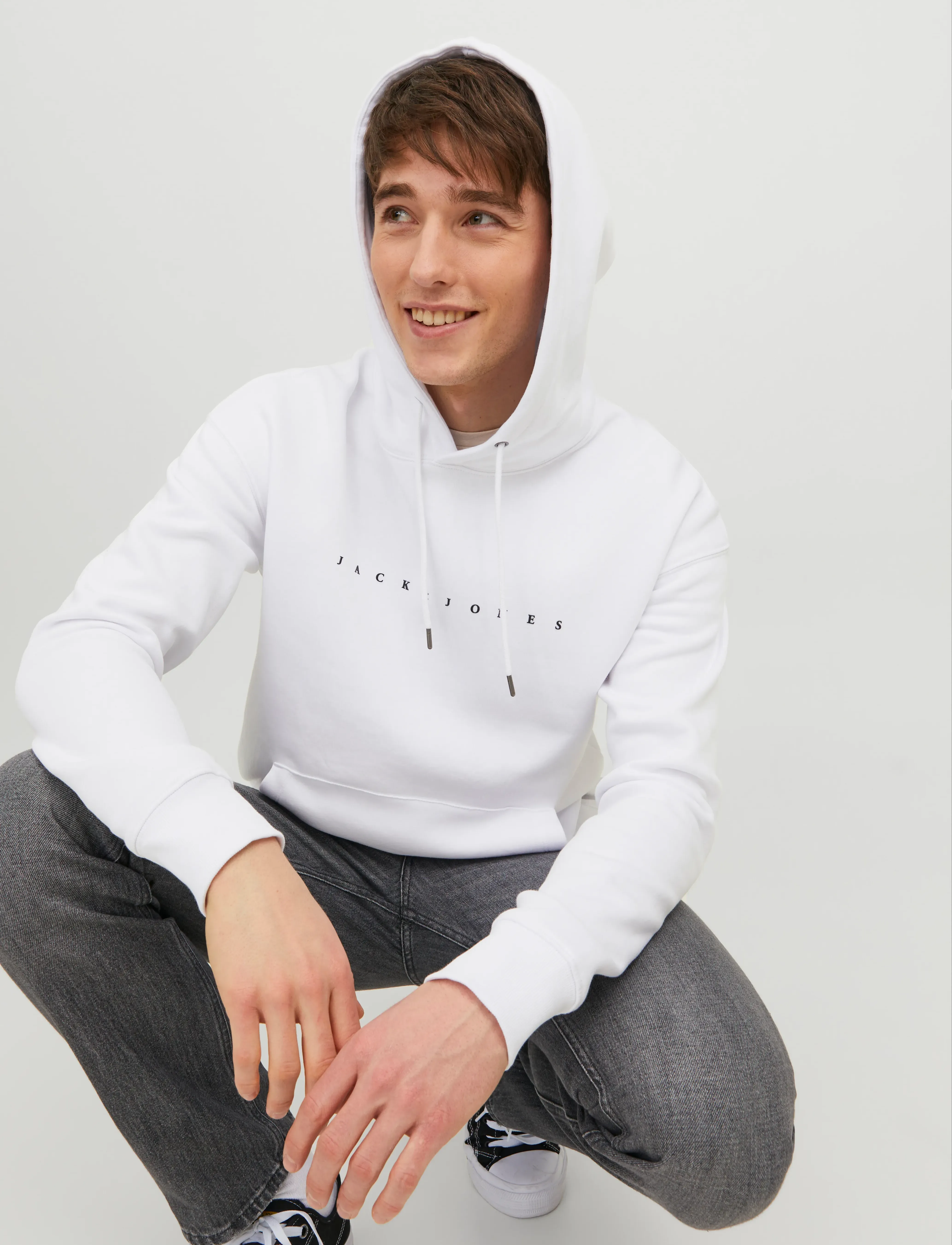 Jack & Jones - JJESTAR JJ SWEAT HOOD NOOS - hættetrøjer - white - 5