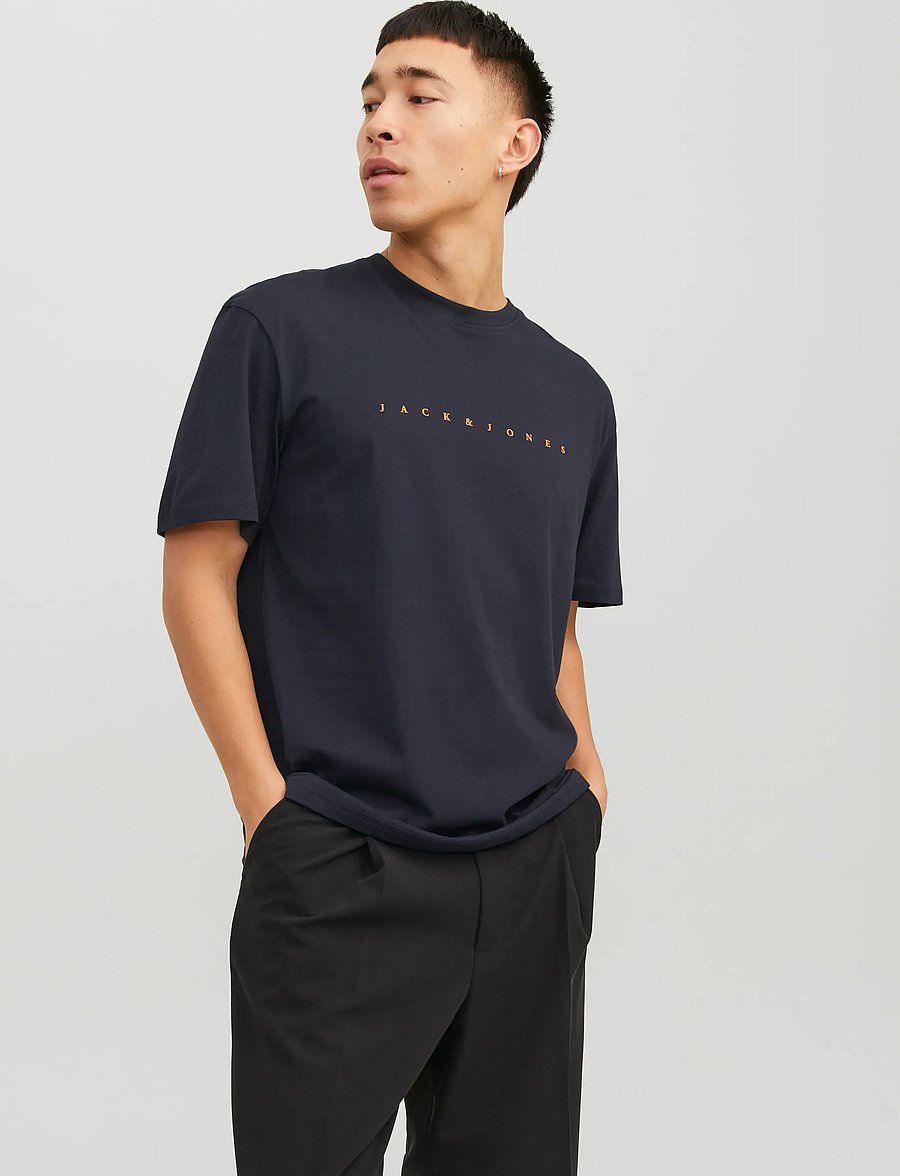 Jack & Jones - JJESTAR JJ TEE SS NOOS - lühikeste varrukatega t-särgid - dark navy - 0