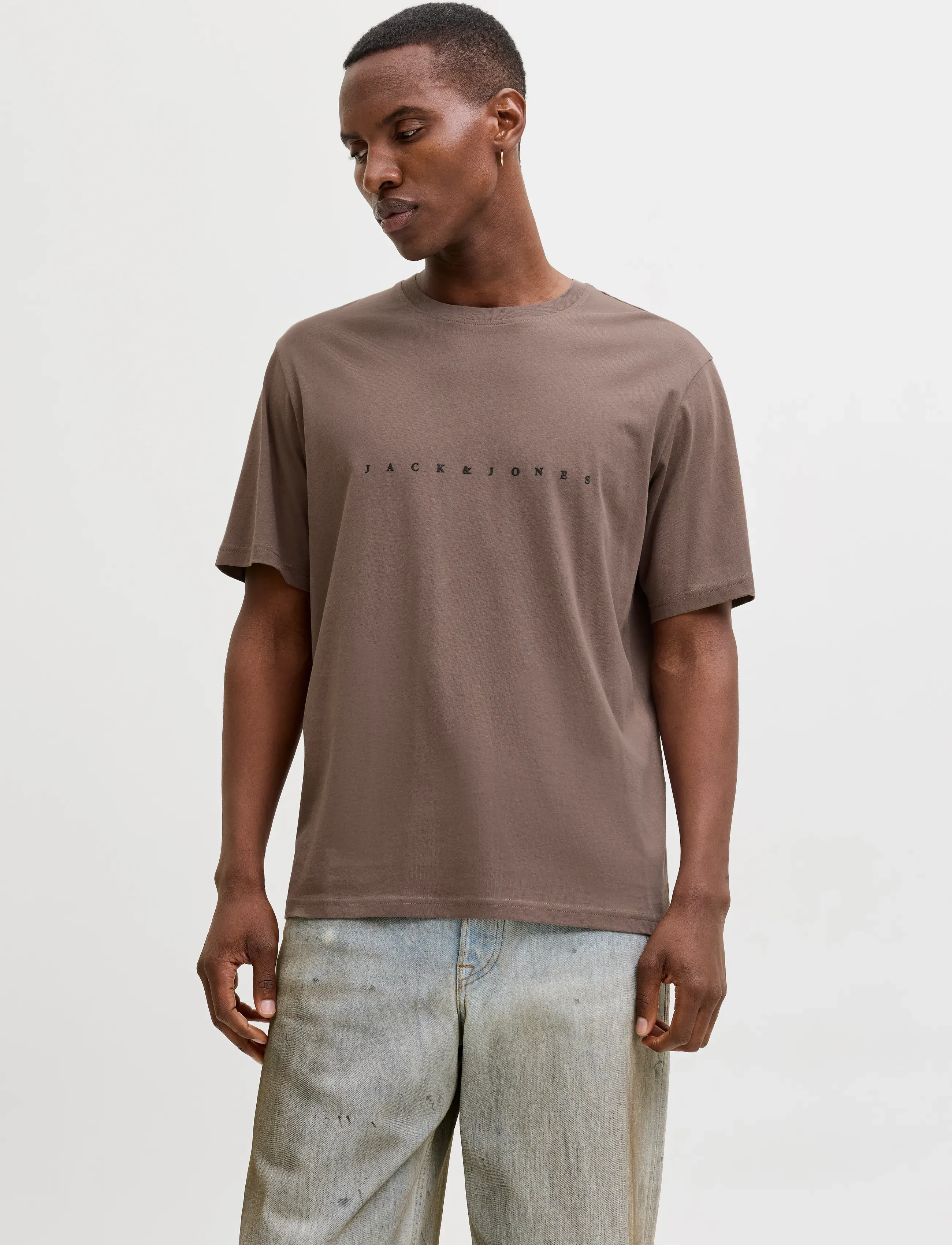 Jack & Jones JJESTAR JJ TEE SS NOOS - Riided - FALCON / brown
