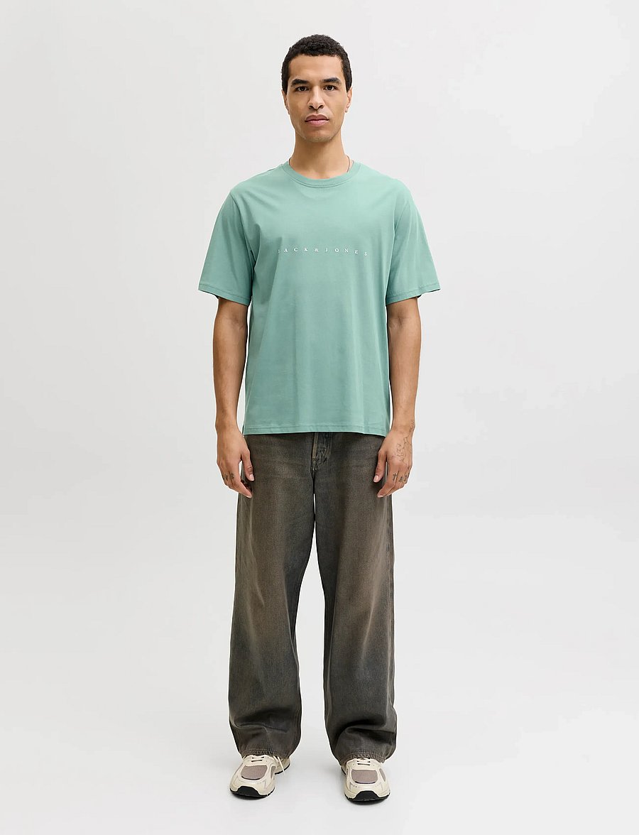 Jack & Jones - JJESTAR JJ TEE SS NOOS - kurzärmelige t-shirts - mineral blue - 3