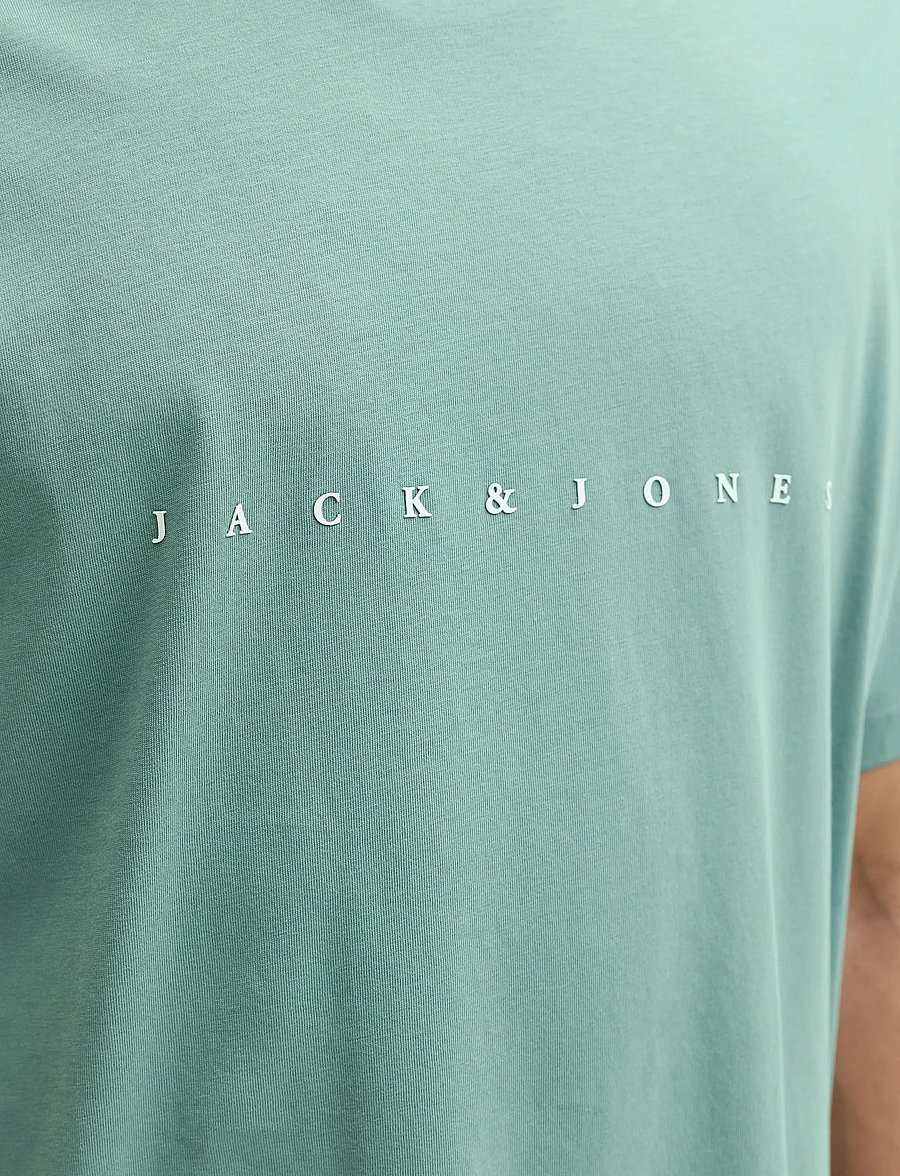 Jack & Jones - JJESTAR JJ TEE SS NOOS - kurzärmelige t-shirts - mineral blue - 4