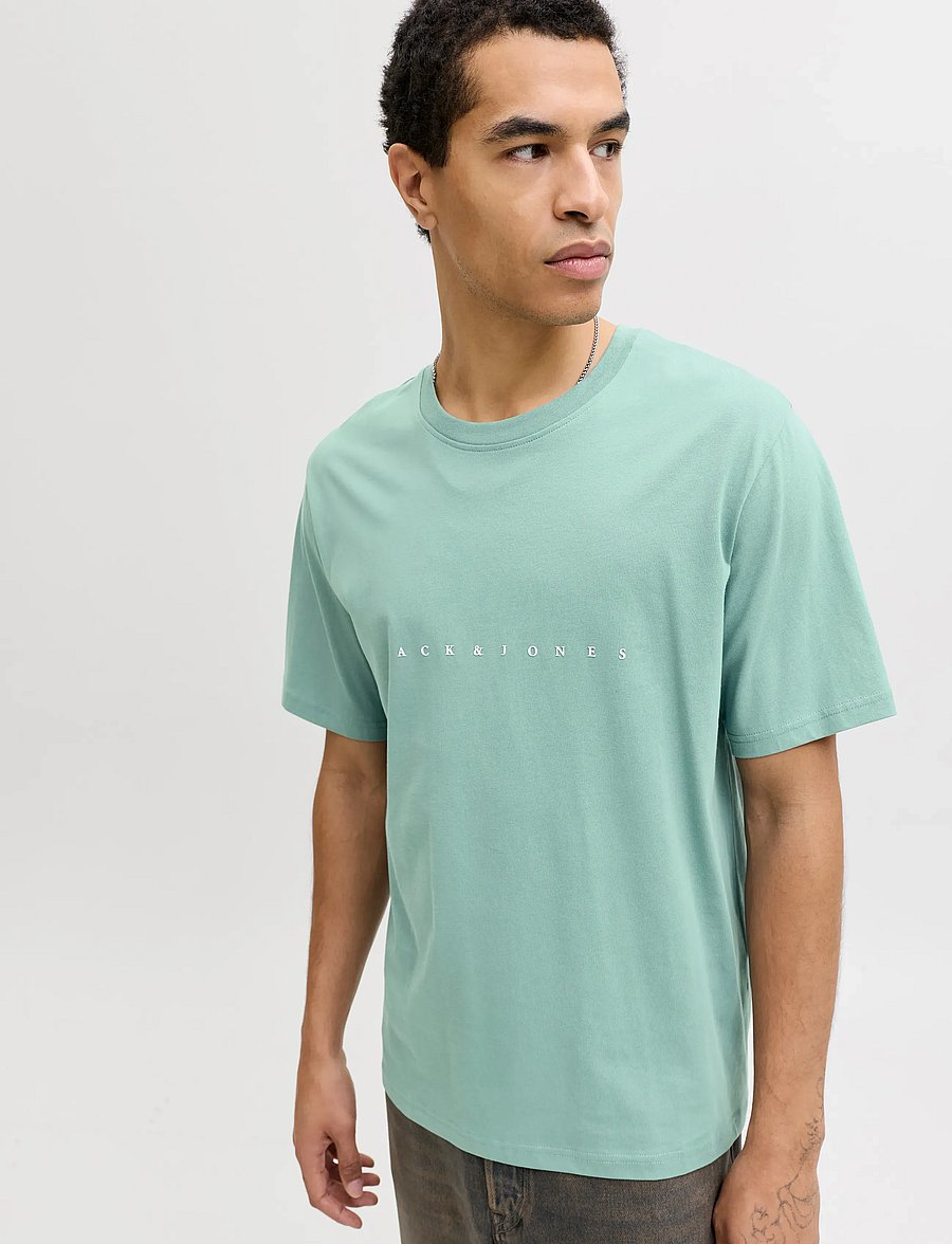 Jack & Jones - JJESTAR JJ TEE SS NOOS - kurzärmelige t-shirts - mineral blue - 5