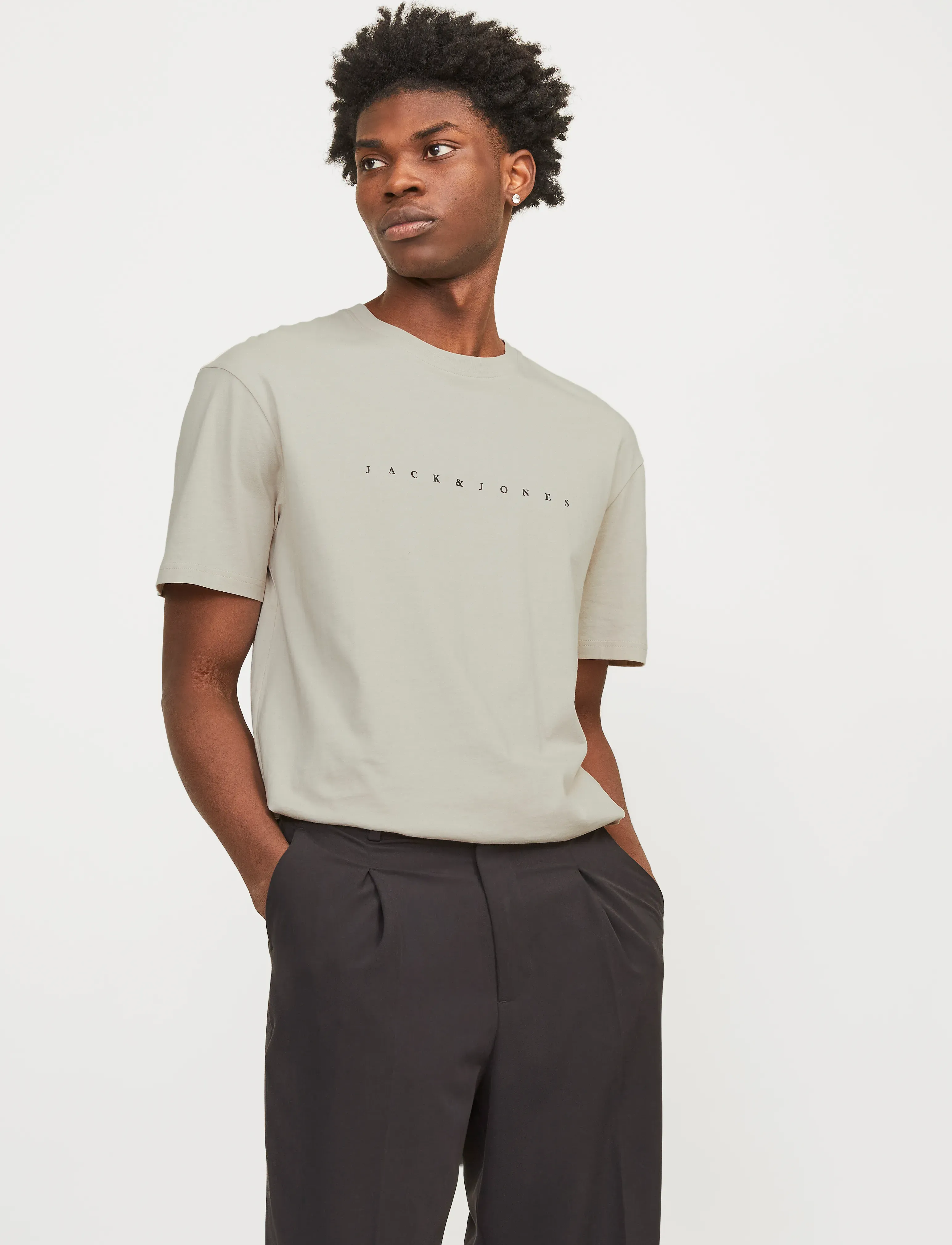 Jack & Jones JJESTAR JJ TEE SS NOOS - Angebote - MOONBEAM / beige