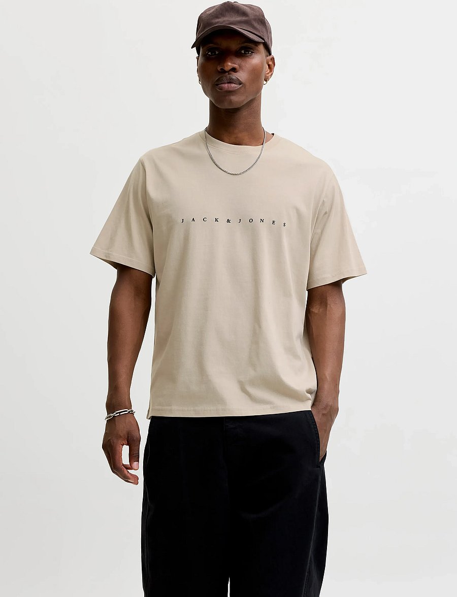 Jack & Jones - JJESTAR JJ TEE SS NOOS - kurzärmelige t-shirts - moonbeam - 0
