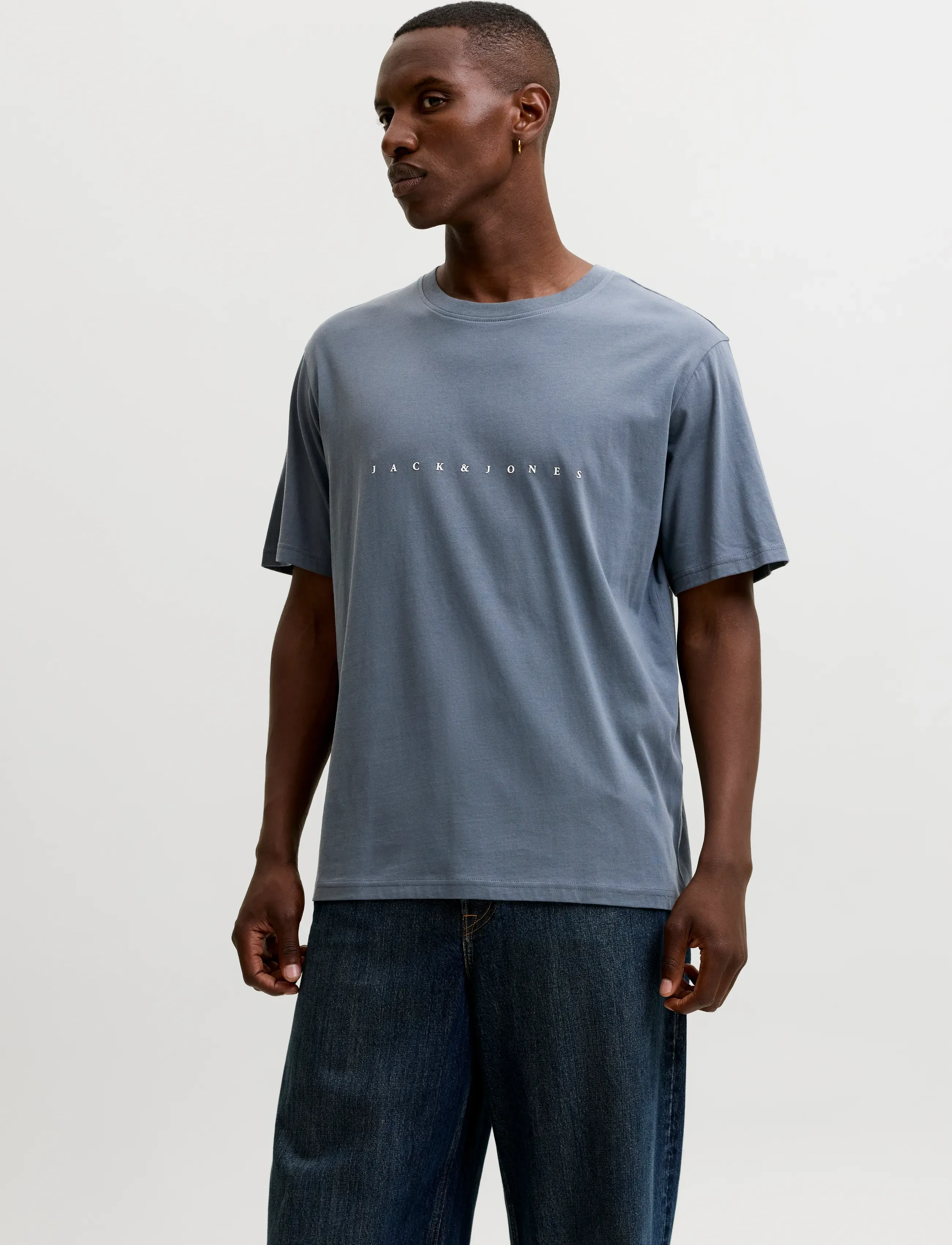 Jack & Jones JJESTAR JJ TEE SS NOOS - T-shirts - TURBULENCE / blue