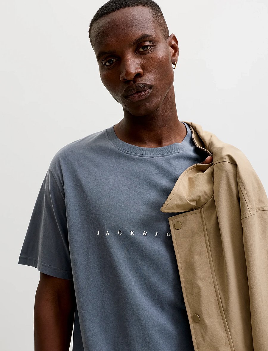 Jack & Jones - JJESTAR JJ TEE SS NOOS - kurzärmelige t-shirts - turbulence - 4