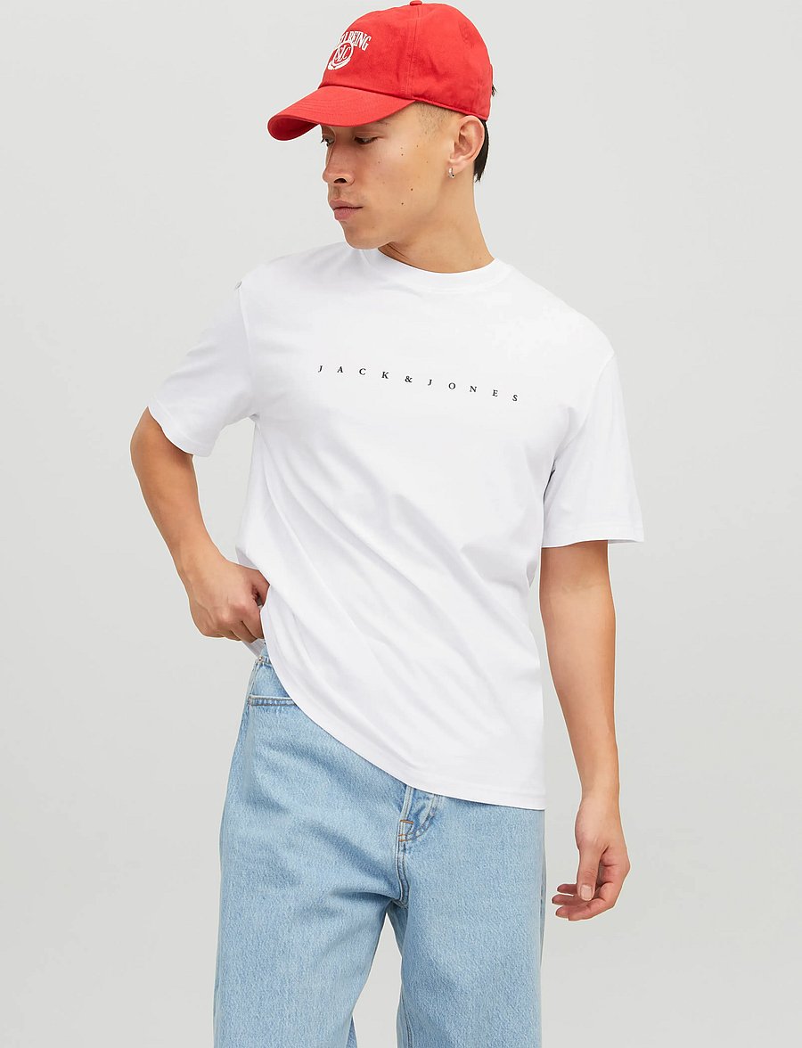 Jack & Jones - JJESTAR JJ TEE SS NOOS - kurzärmelige t-shirts - white - 0