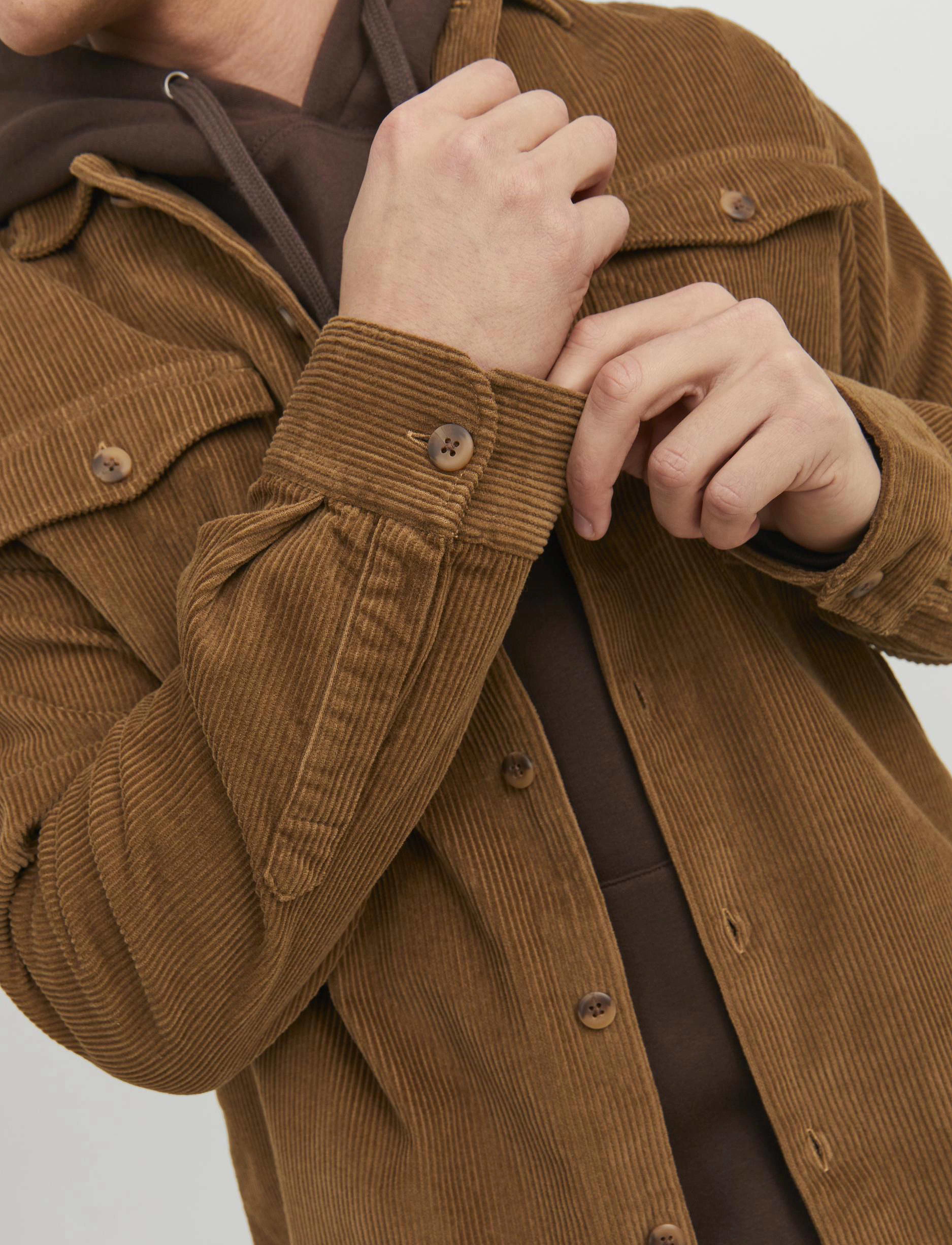 Jack & Jones - JJEDALLAS CORDUROY OVERSHIRT LS SN - otter - 3