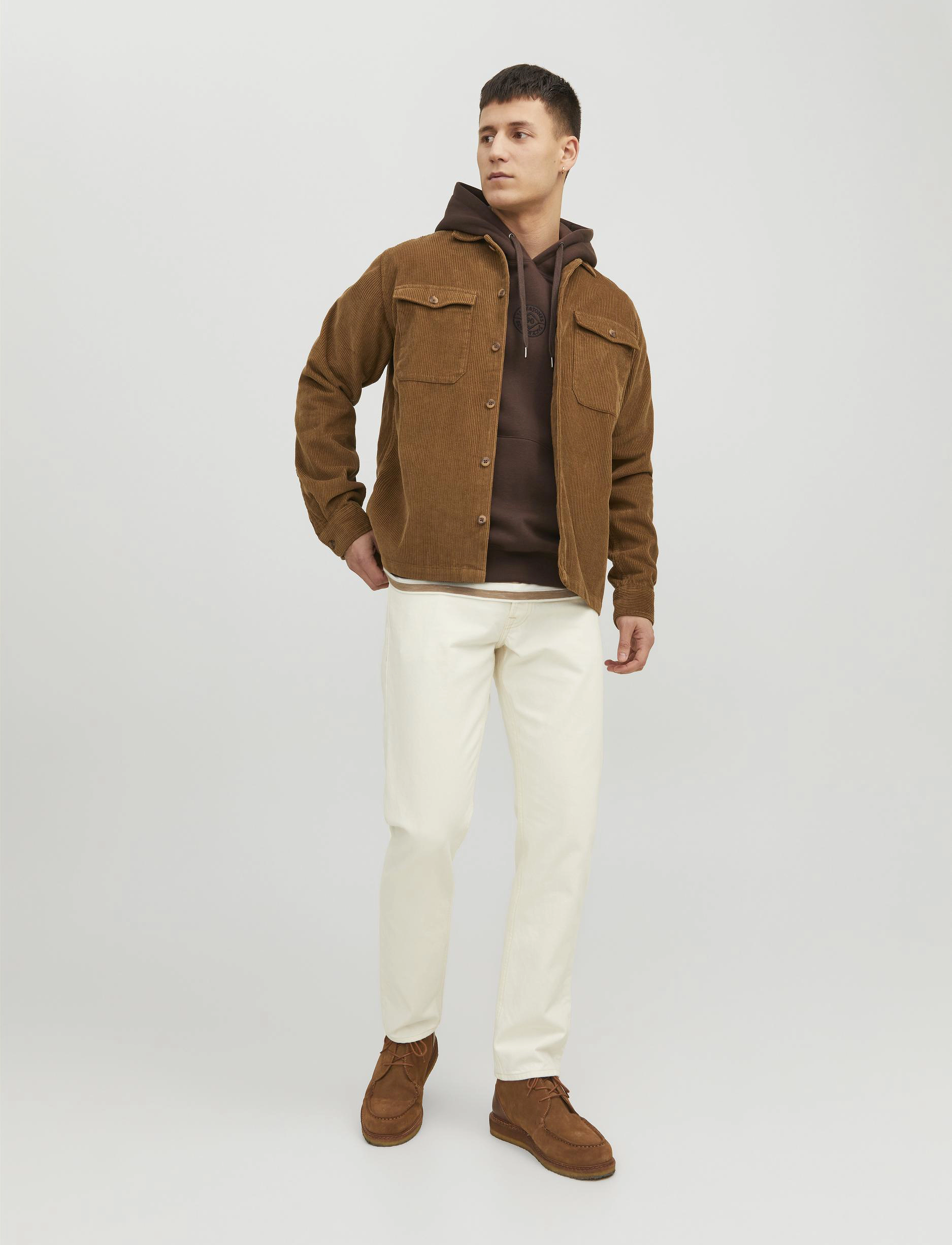 Jack & Jones - JJEDALLAS CORDUROY OVERSHIRT LS SN - otter - 5