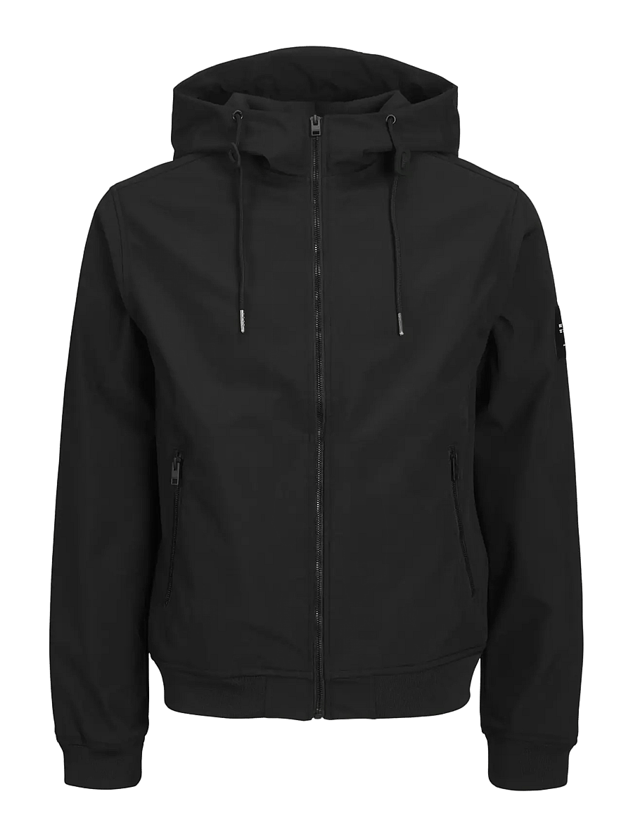 Jack & Jones - JJEBASIC SOFTSHELL HOOD NOOS - efterårsjakker - black - 1