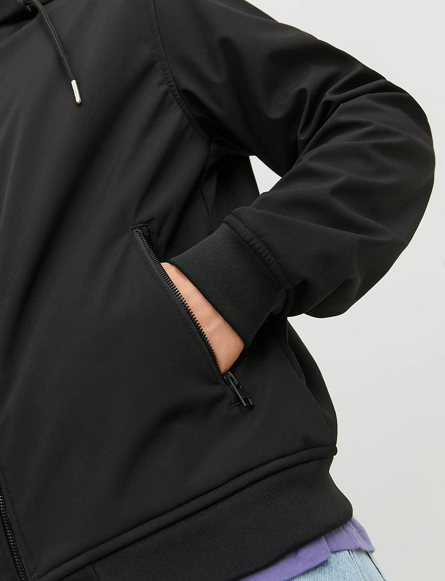 Jack & Jones - JJEBASIC SOFTSHELL HOOD NOOS - efterårsjakker - black - 5