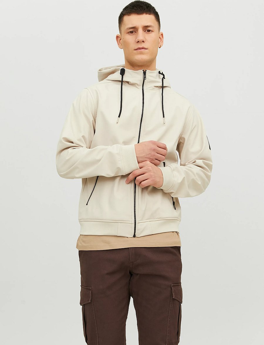 Jack & Jones - JJEBASIC SOFTSHELL HOOD NOOS - vestes de printemps - moonbeam - 0