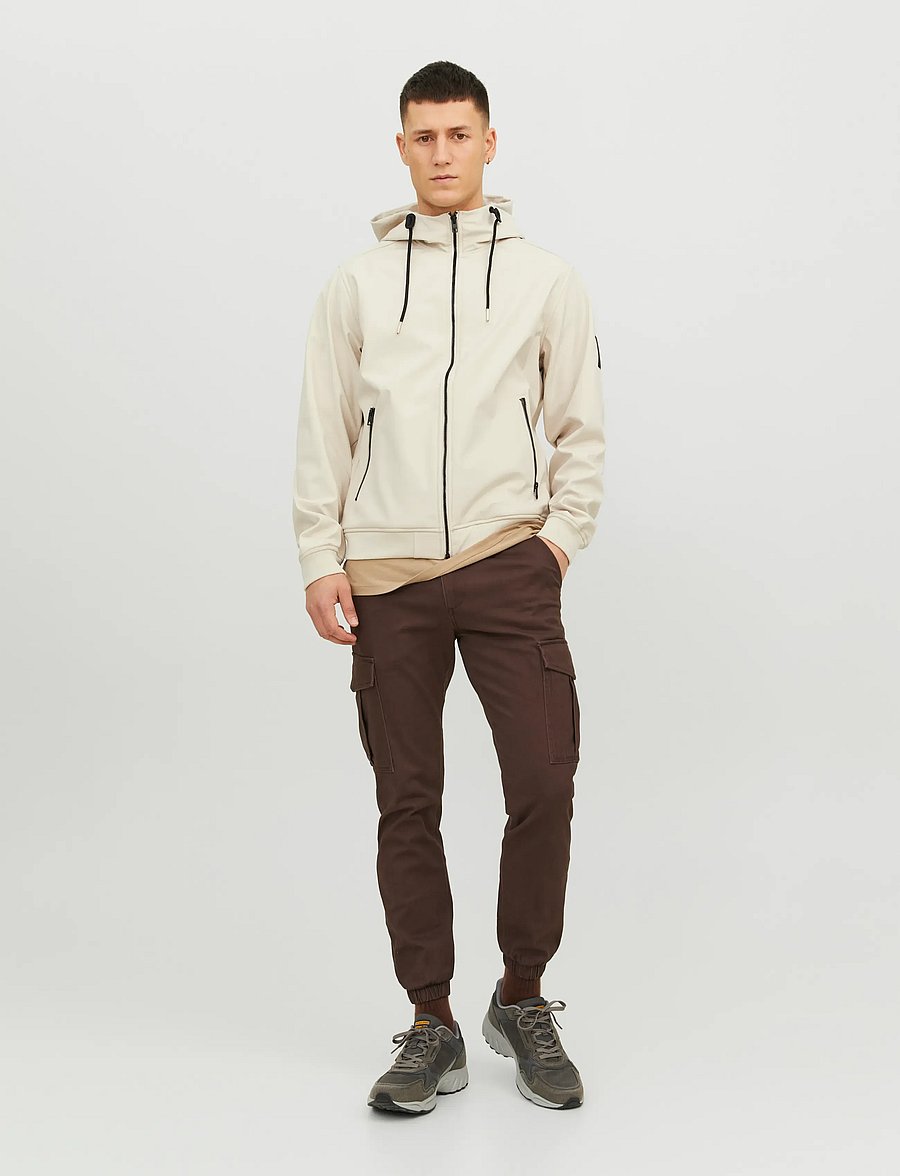 Jack & Jones - JJEBASIC SOFTSHELL HOOD NOOS - vestes de printemps - moonbeam - 4
