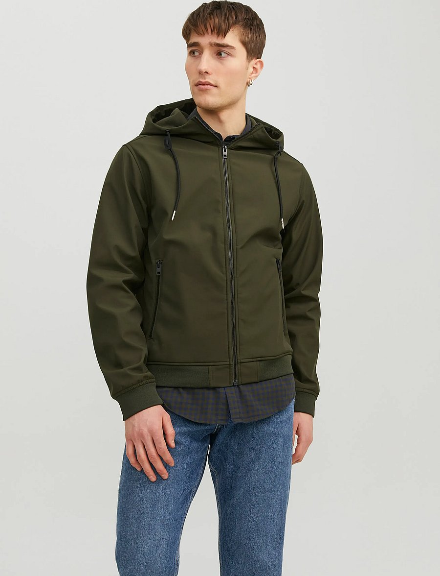 Jack & Jones - JJEBASIC SOFTSHELL HOOD NOOS - herbstjacken - rosin - 0