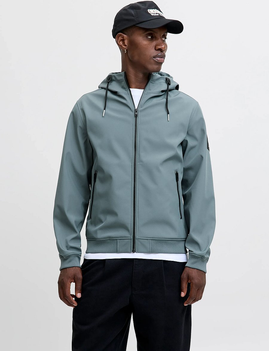 Jack & Jones - JJEBASIC SOFTSHELL HOOD NOOS - fall jackets - stormy weather - 0