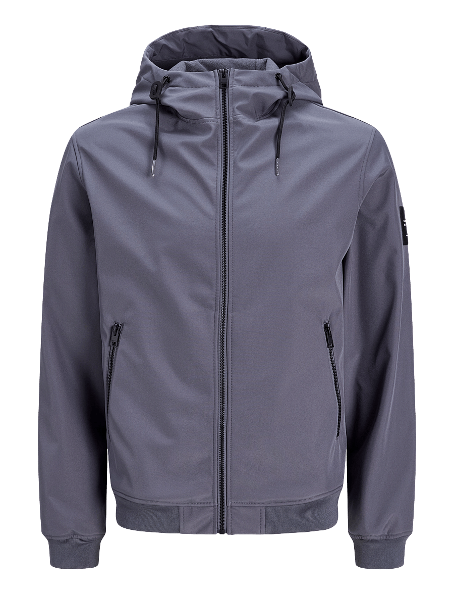 Jack & Jones - JJEBASIC SOFTSHELL HOOD NOOS - fall jackets - turbulence - 1