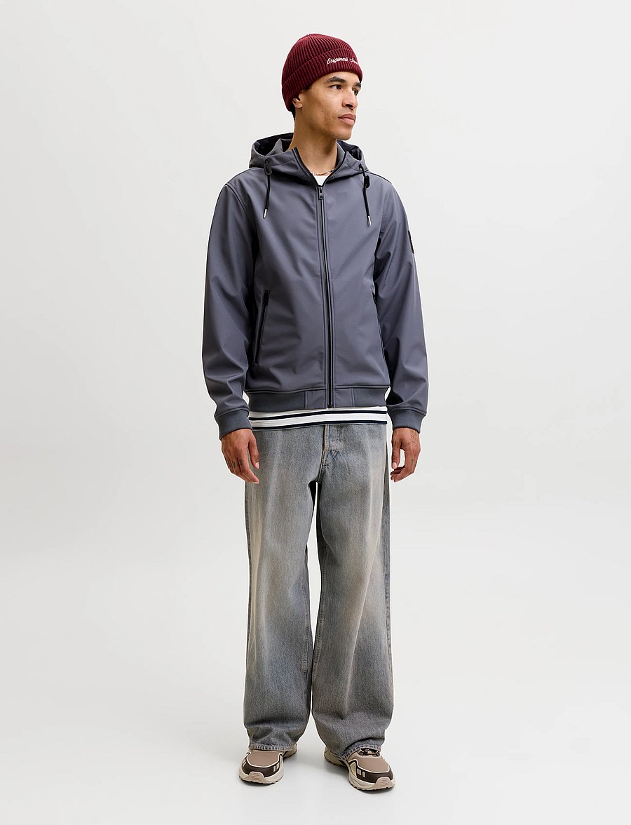 Jack & Jones - JJEBASIC SOFTSHELL HOOD NOOS - fall jackets - turbulence - 4