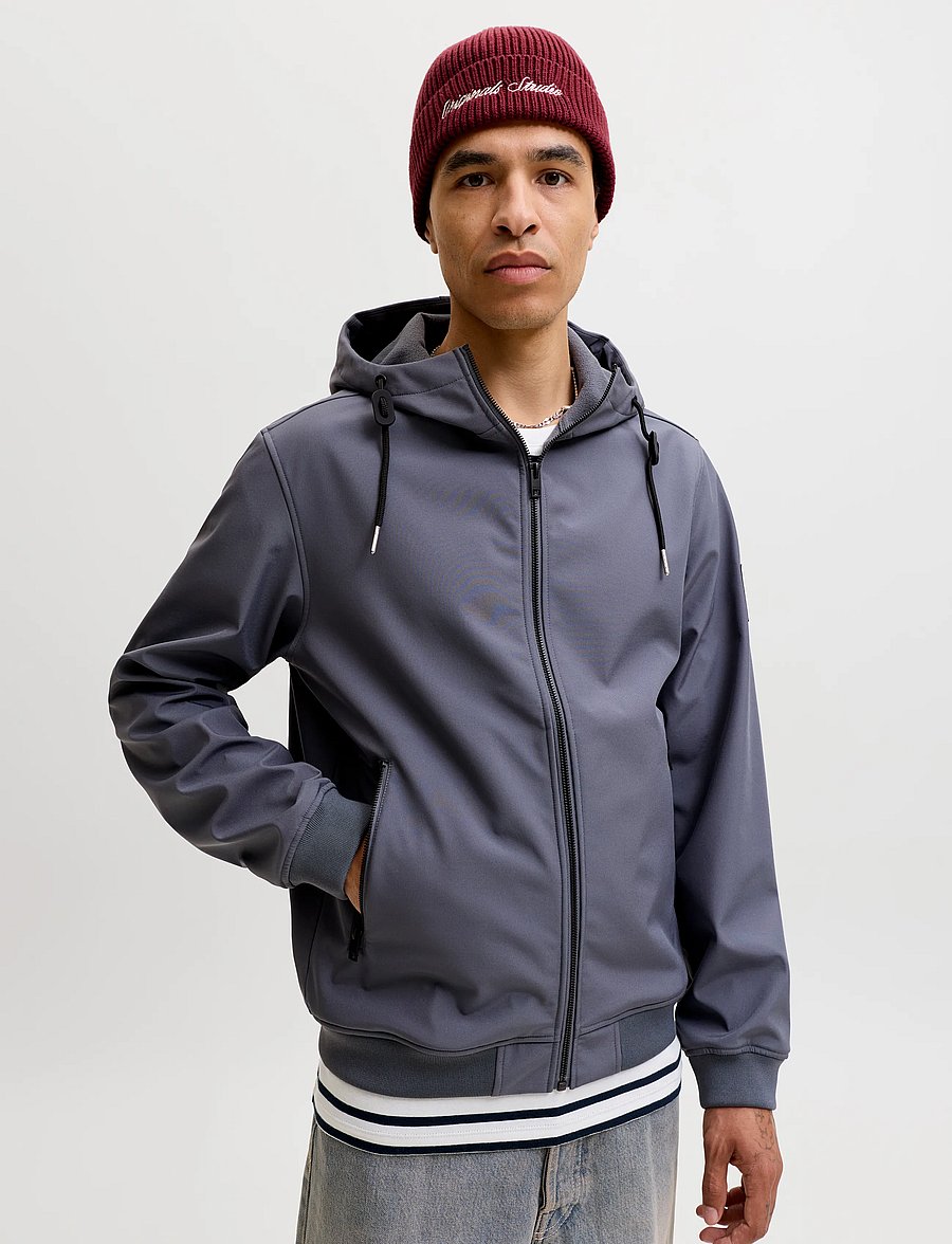 Jack & Jones - JJEBASIC SOFTSHELL HOOD NOOS - fall jackets - turbulence - 5