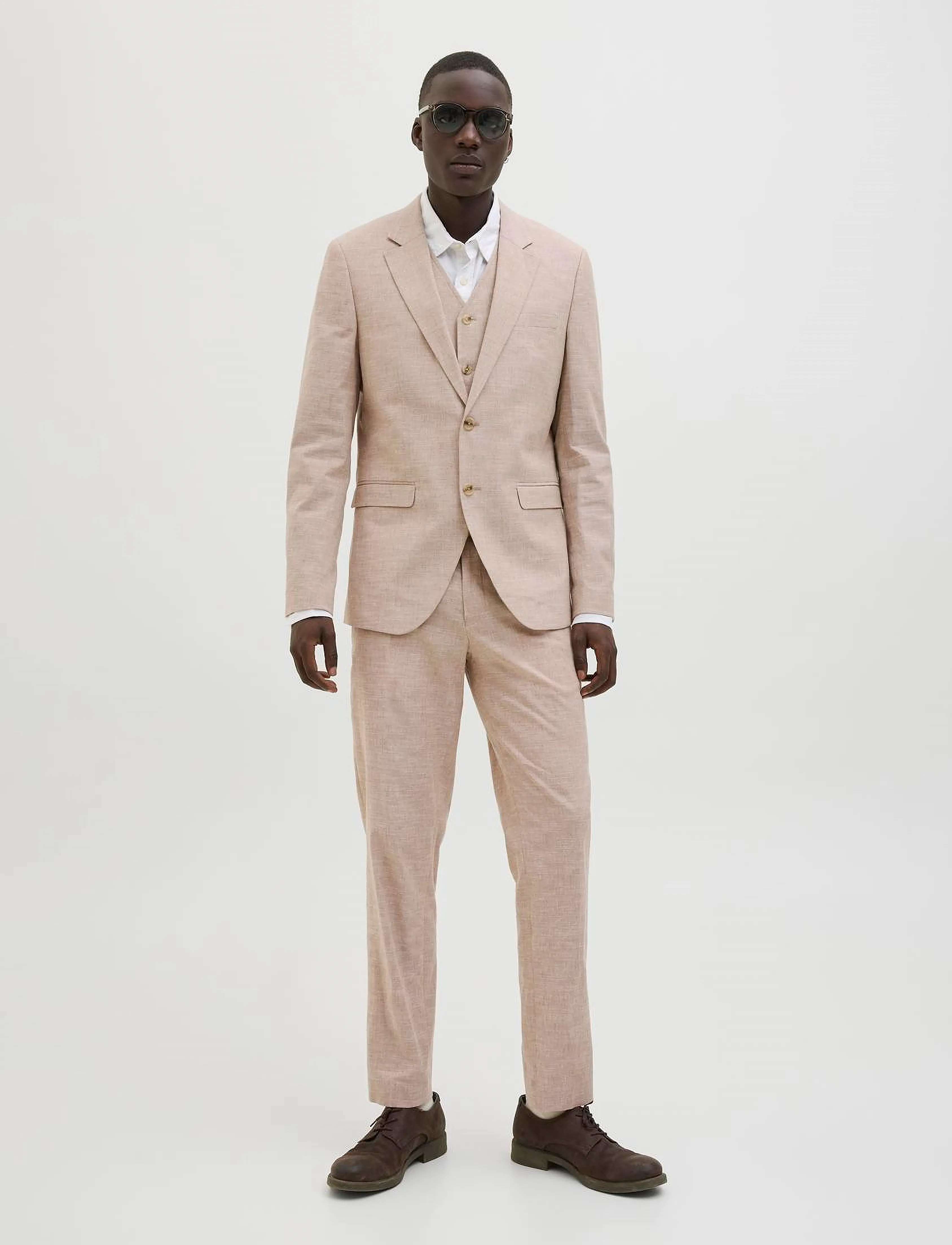Jack & Jones Jprriviera Suit Slim Fit Sn, 46, Suits Blazer, Beige - Suits, Männerswear