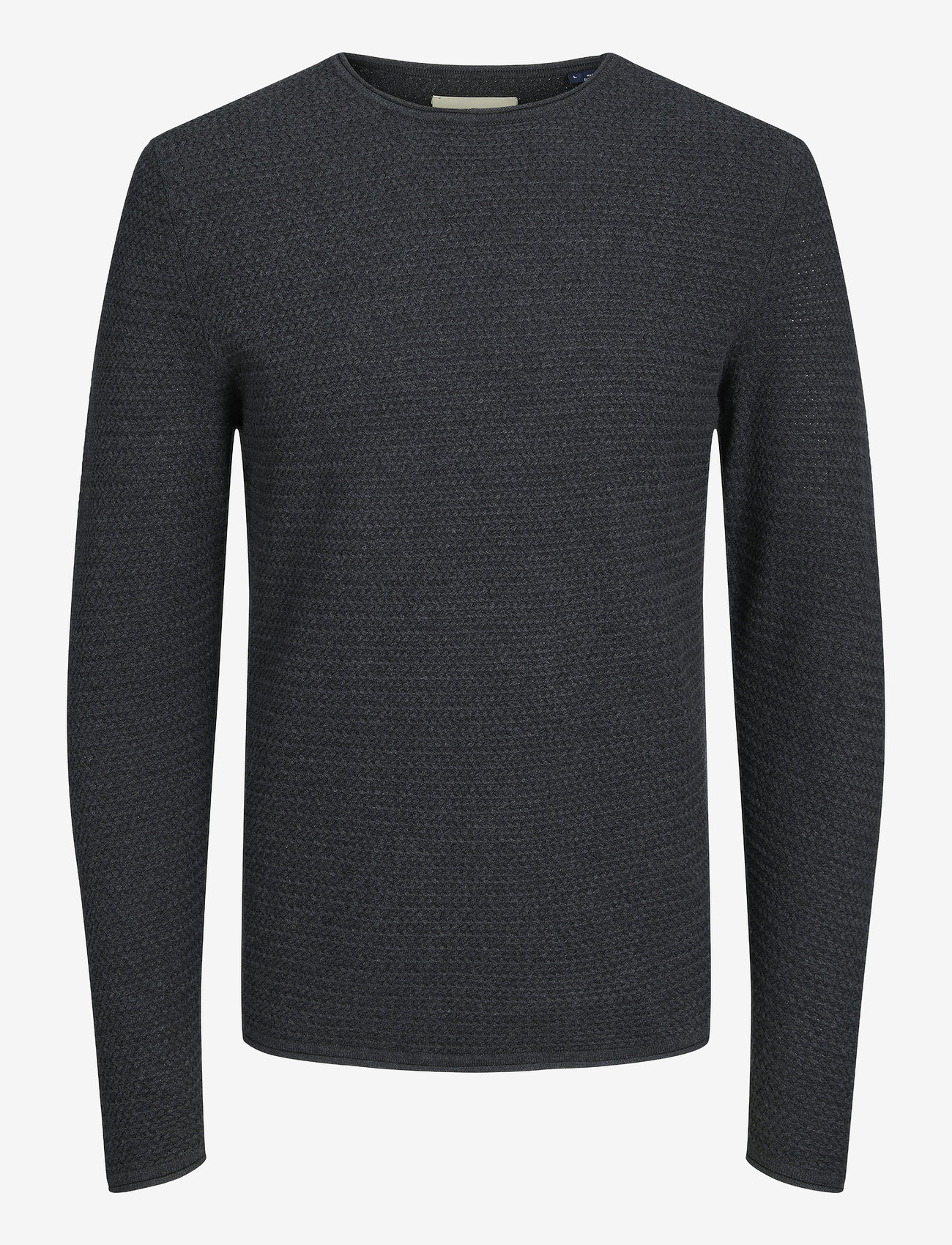 Jack & Jones - JPRBLUMIGUEL KNIT CREW NECK NOOS - round necks - dark grey melange - 1