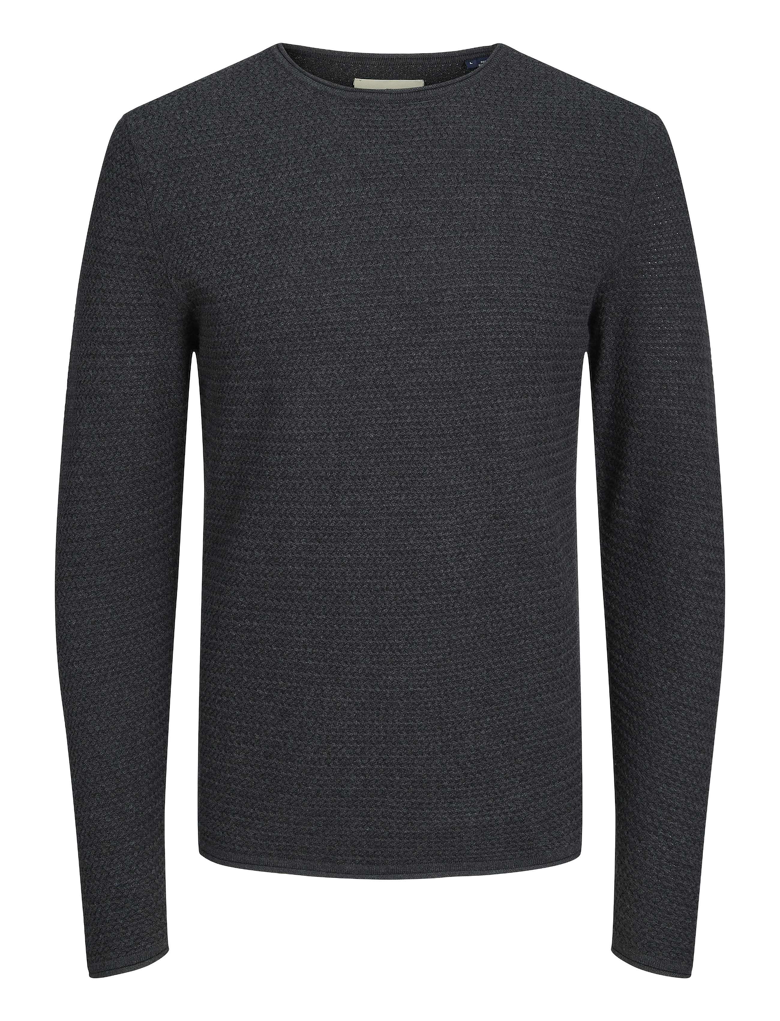 Jack & Jones JPRBLUMIGUEL KNIT CREW NECK NOOS - Rundhals - DARK GREY MELANGE / grey