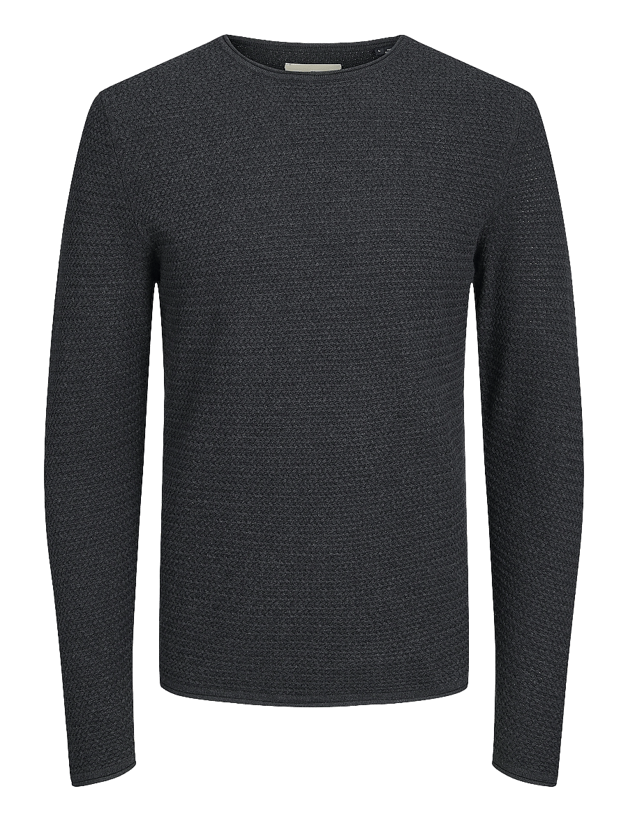 Jack & Jones - JPRBLUMIGUEL KNIT CREW NECK NOOS - rundhals - dark grey melange - 1