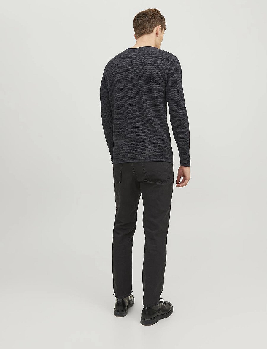 Jack & Jones - JPRBLUMIGUEL KNIT CREW NECK NOOS - rundhals - dark grey melange - 2