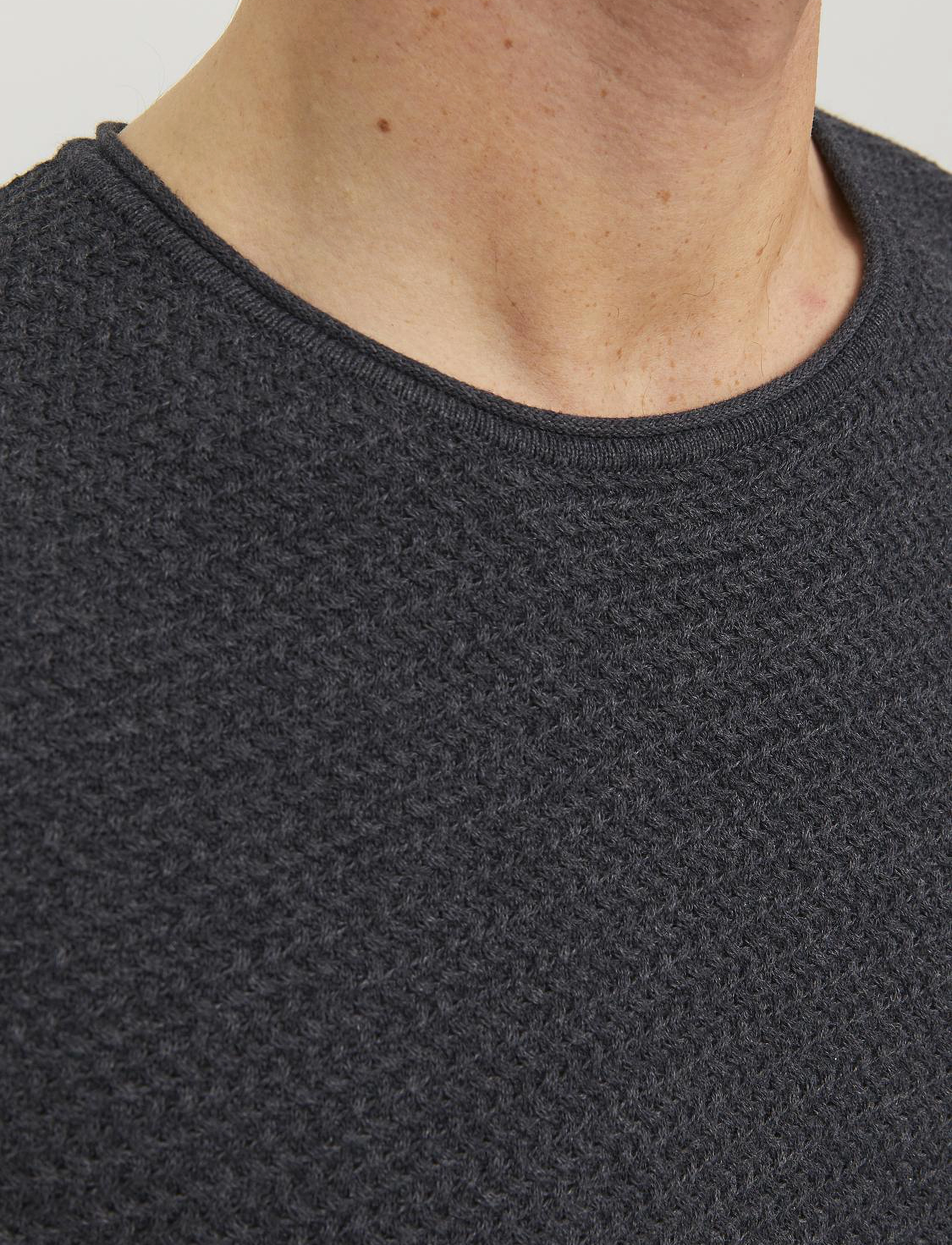 Jack & Jones - JPRBLUMIGUEL KNIT CREW NECK NOOS - rundhals - dark grey melange - 3