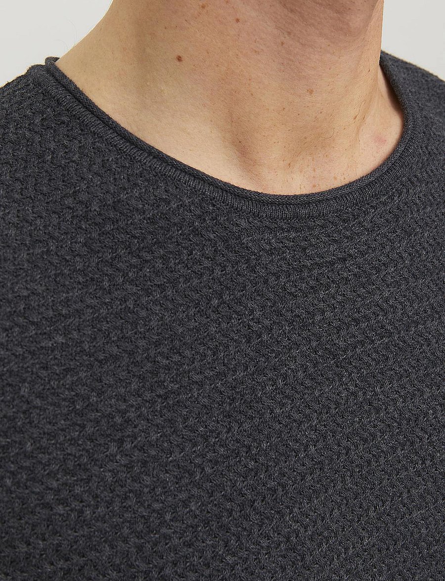Jack & Jones - JPRBLUMIGUEL KNIT CREW NECK NOOS - rundhals - dark grey melange - 3