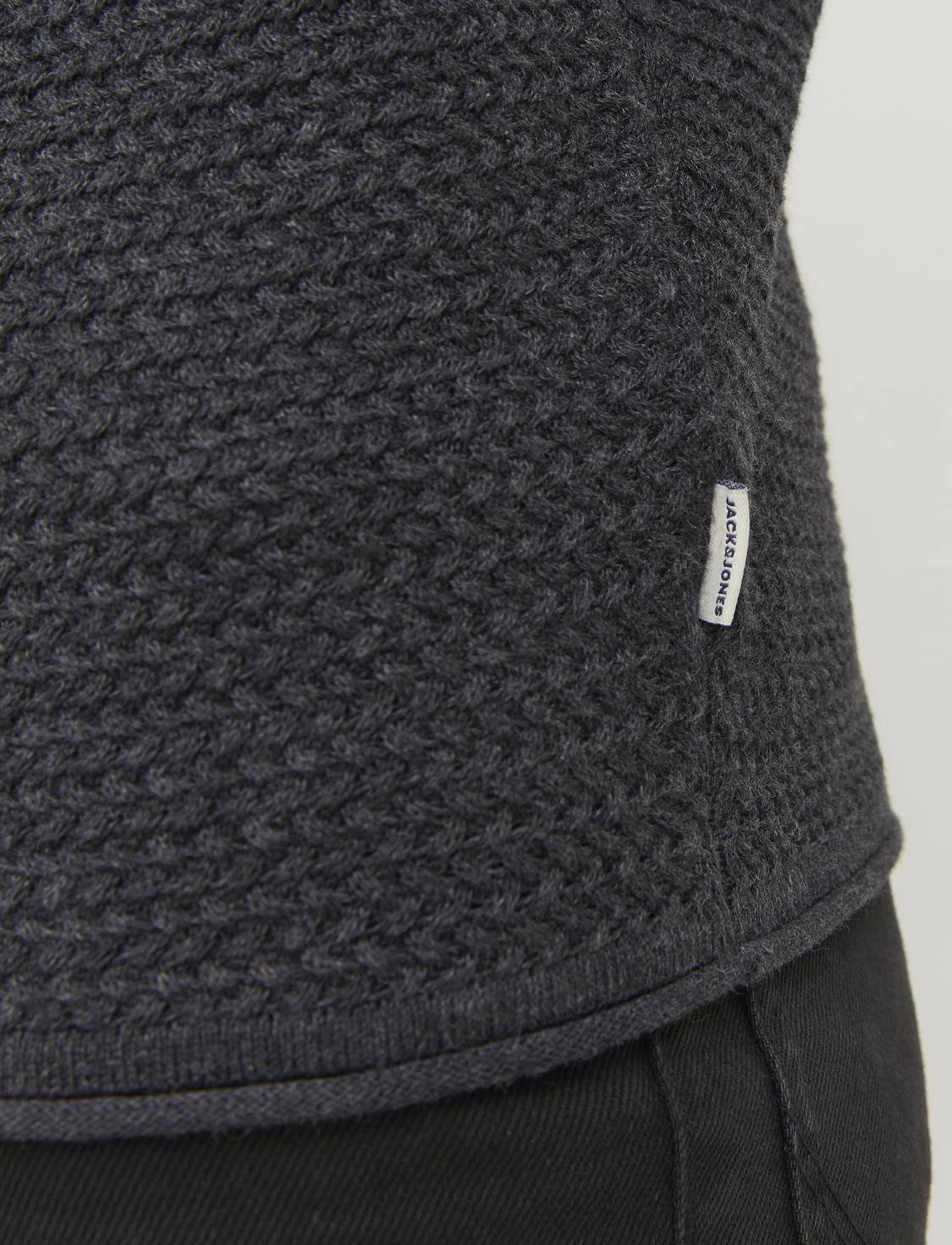 Jack & Jones - JPRBLUMIGUEL KNIT CREW NECK NOOS - rundhals - dark grey melange - 4