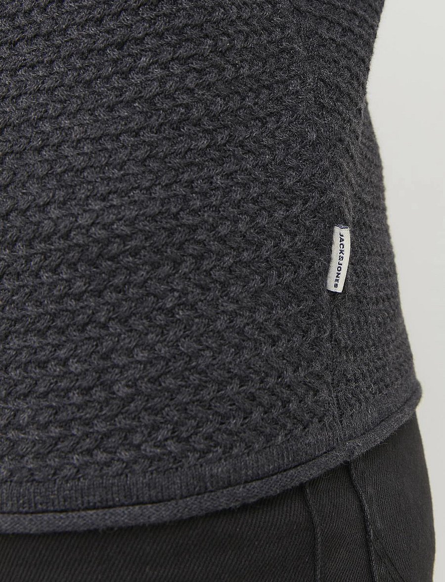 Jack & Jones - JPRBLUMIGUEL KNIT CREW NECK NOOS - rundhals - dark grey melange - 4