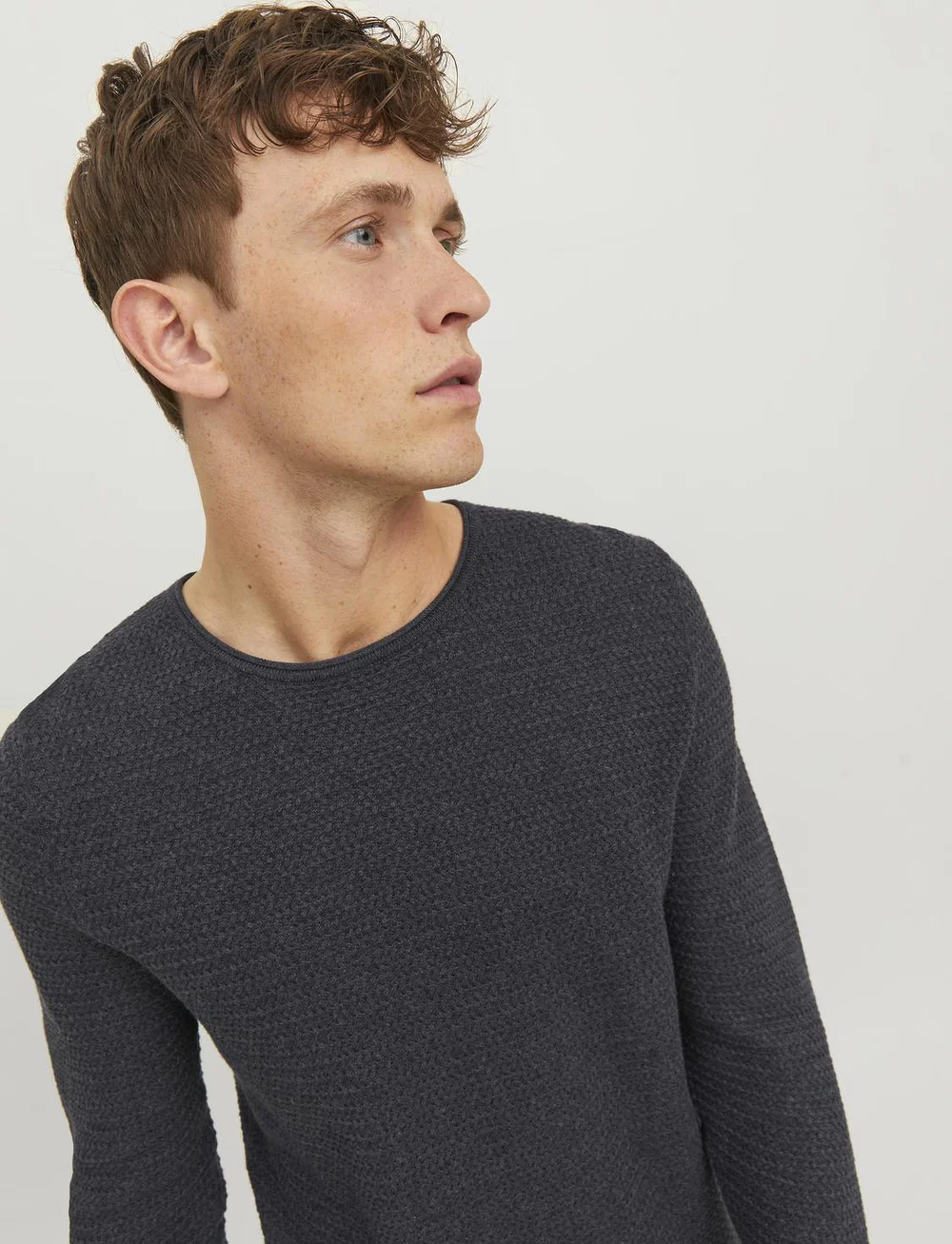 Jack & Jones - JPRBLUMIGUEL KNIT CREW NECK NOOS - rundhalsad - dark grey melange - 5