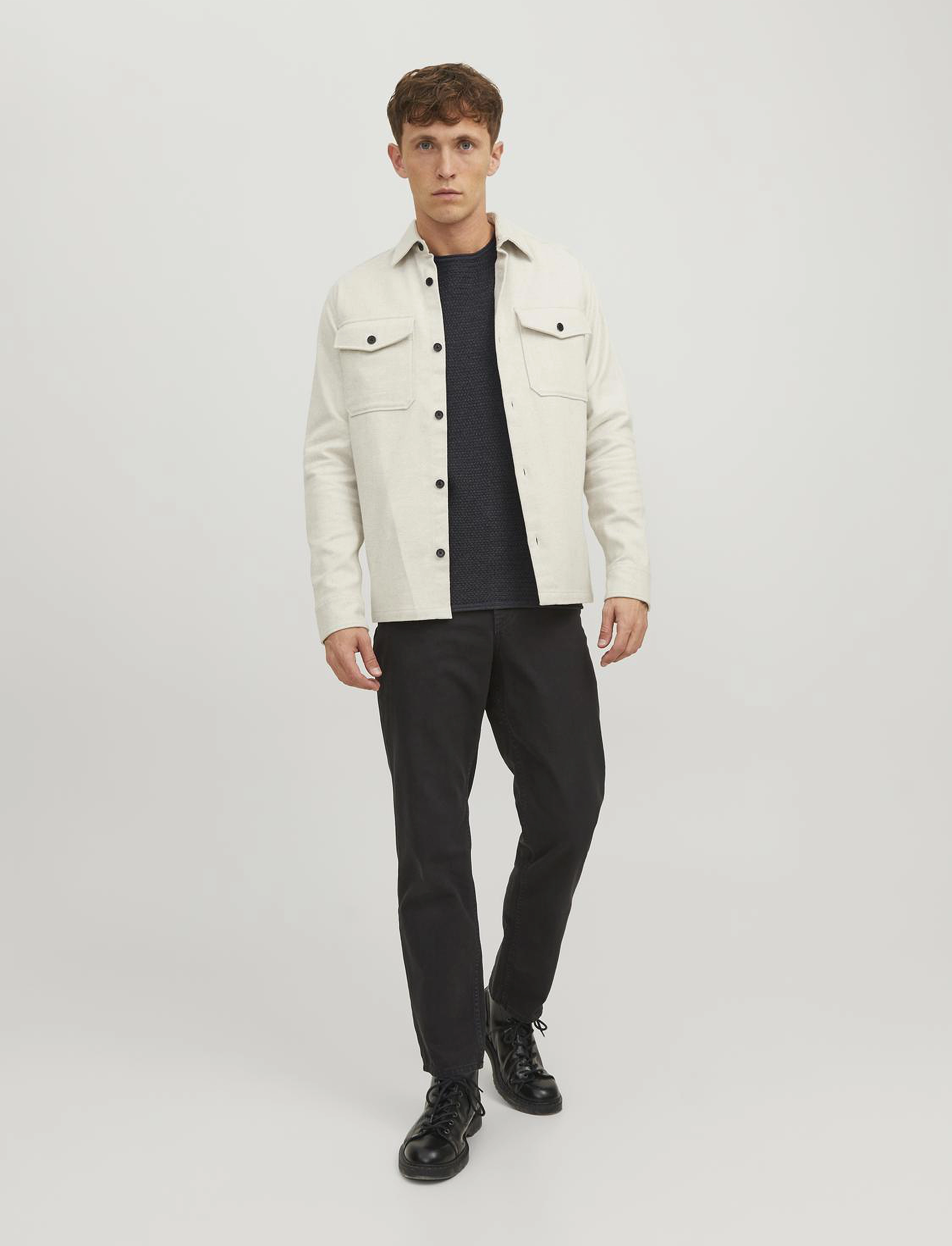 Jack & Jones JPRBLUMIGUEL KNIT CREW NECK NOOS - Strickmode - DARK GREY MELANGE / grey