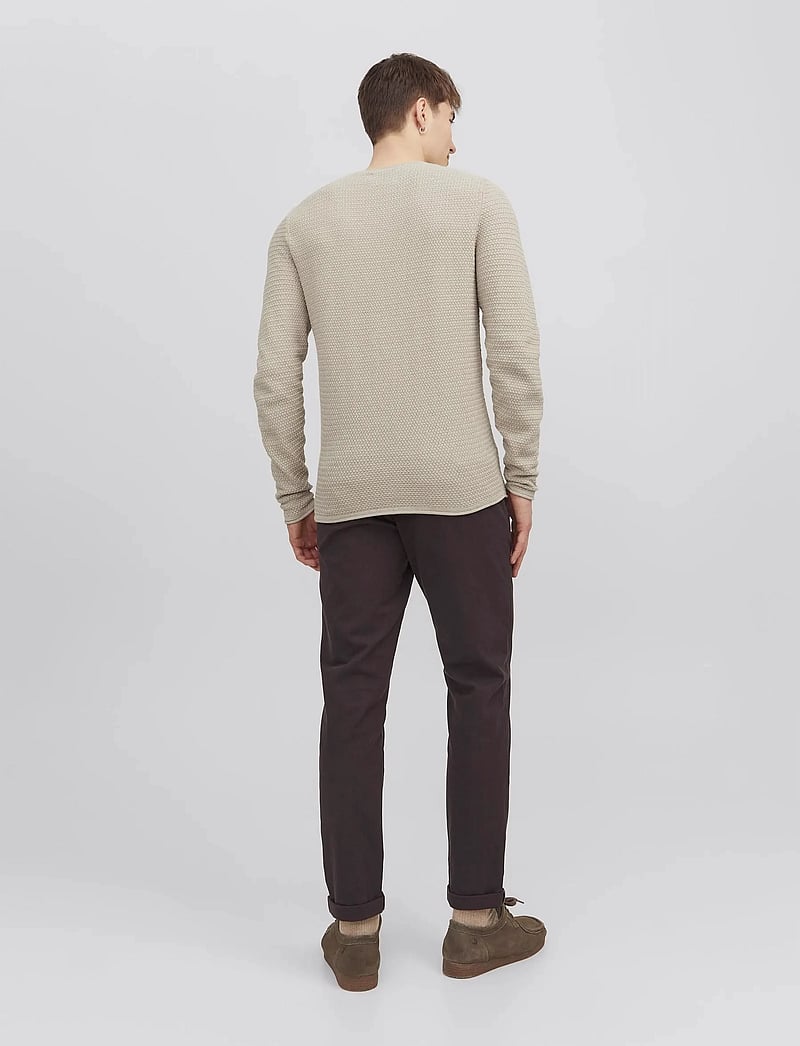 Jack & Jones - JPRBLUMIGUEL KNIT CREW NECK NOOS - Ümmarguse kaelusega kudumid - island fossil - 3