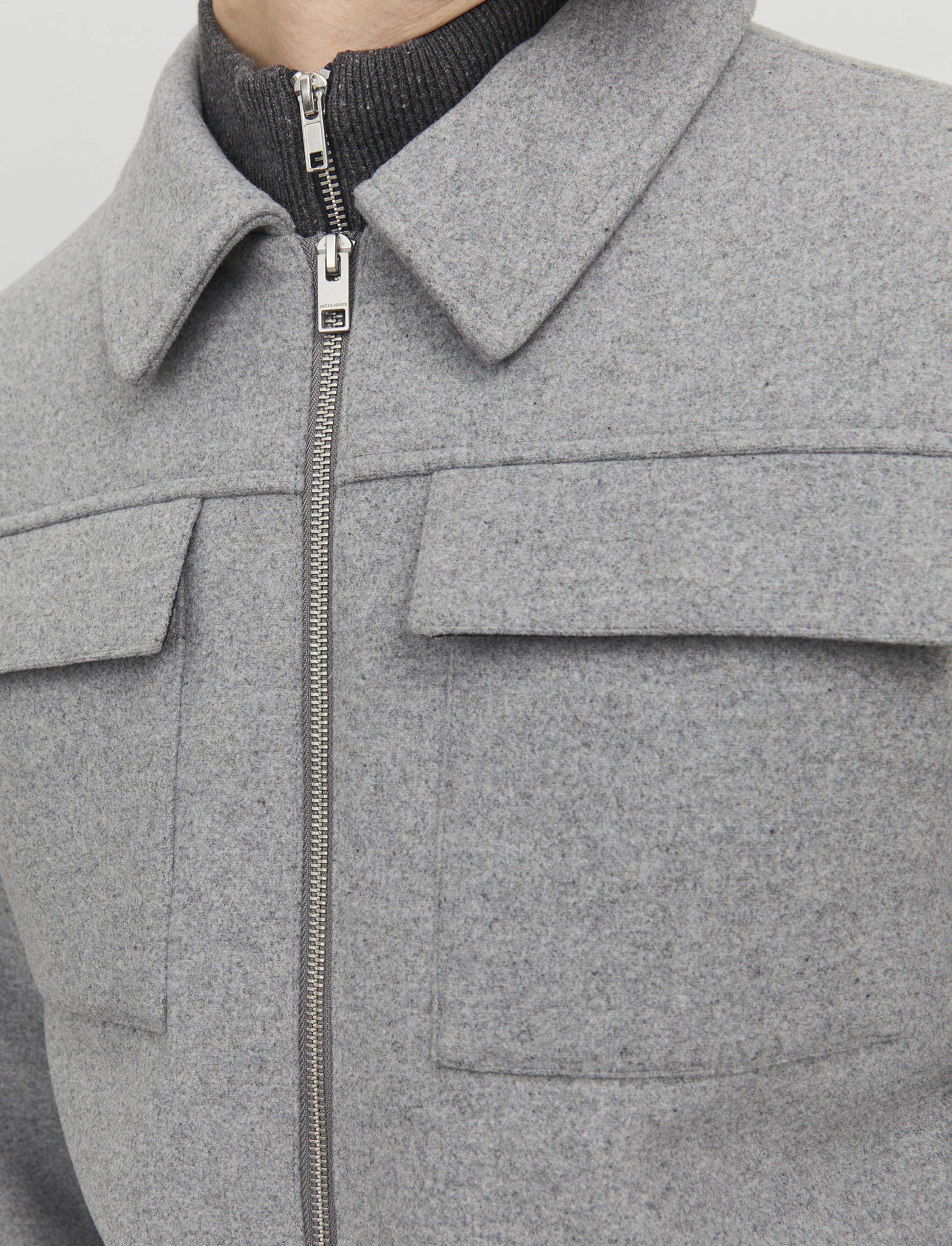 Jack & Jones - JJEMORRISON WOOL JACKET SN - light grey melange - 4