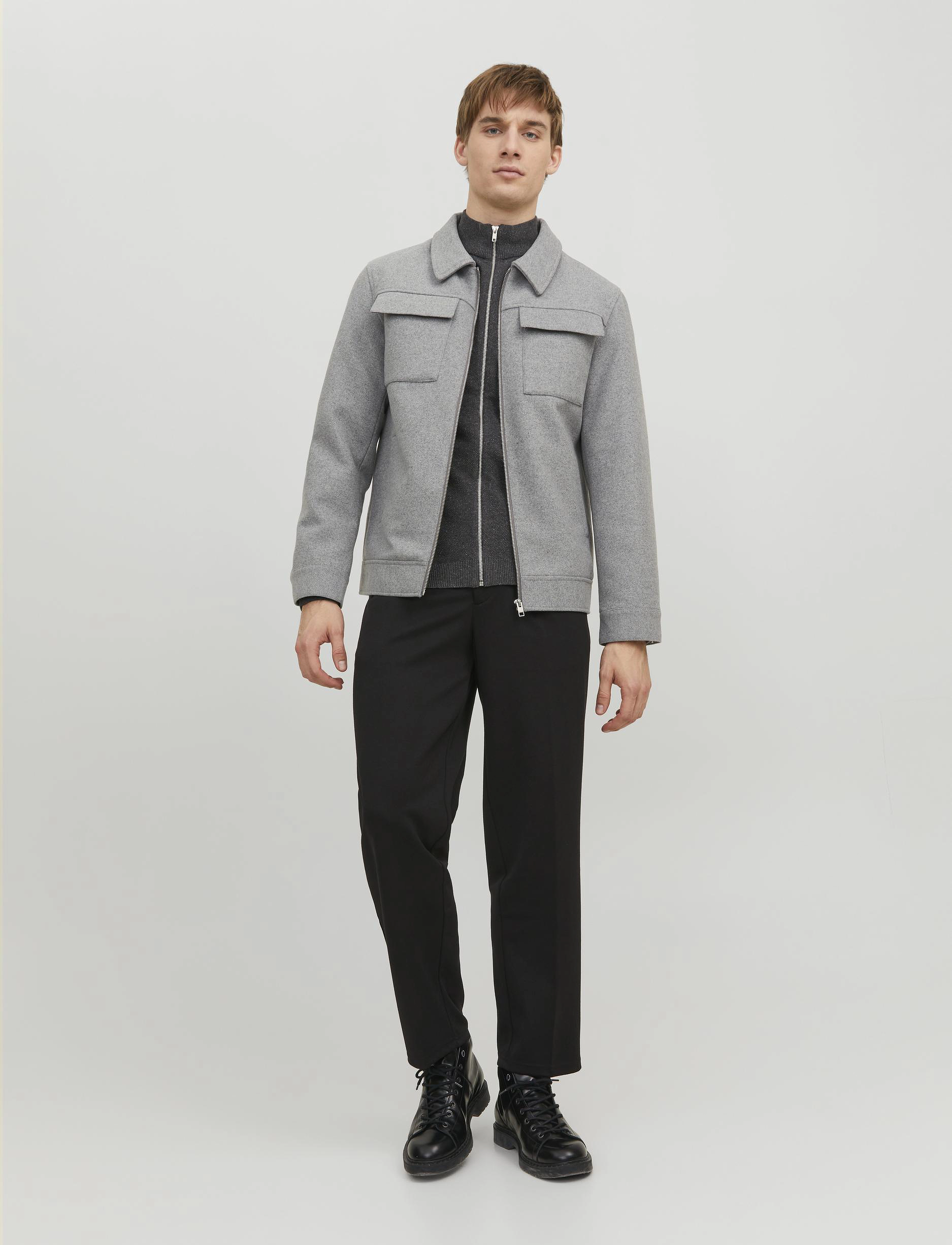Jack & Jones - JJEMORRISON WOOL JACKET SN - light grey melange - 5