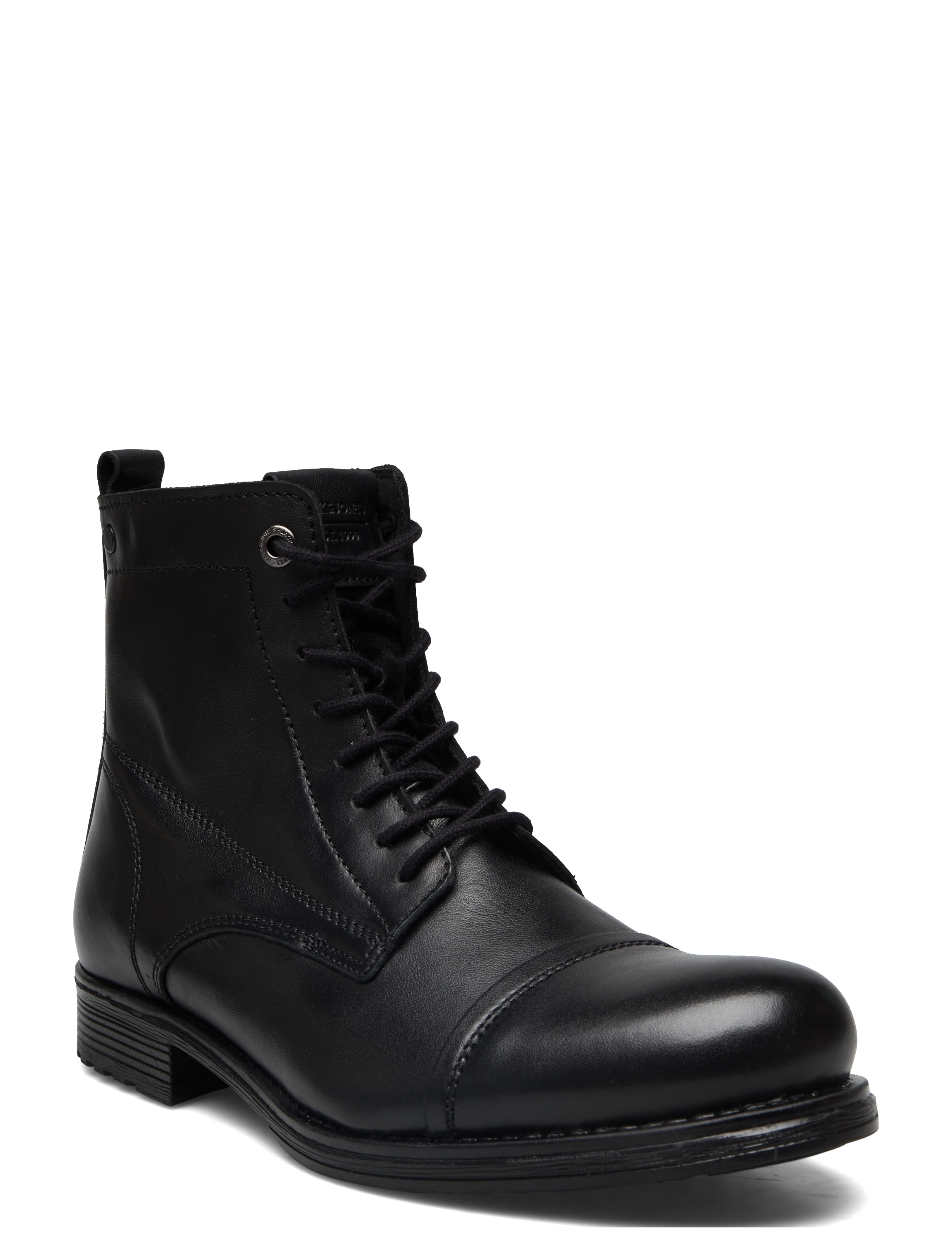 Jack & Jones JFWSHAUN LEATHER BOOT SN - Schuhe - ANTHRACITE / black