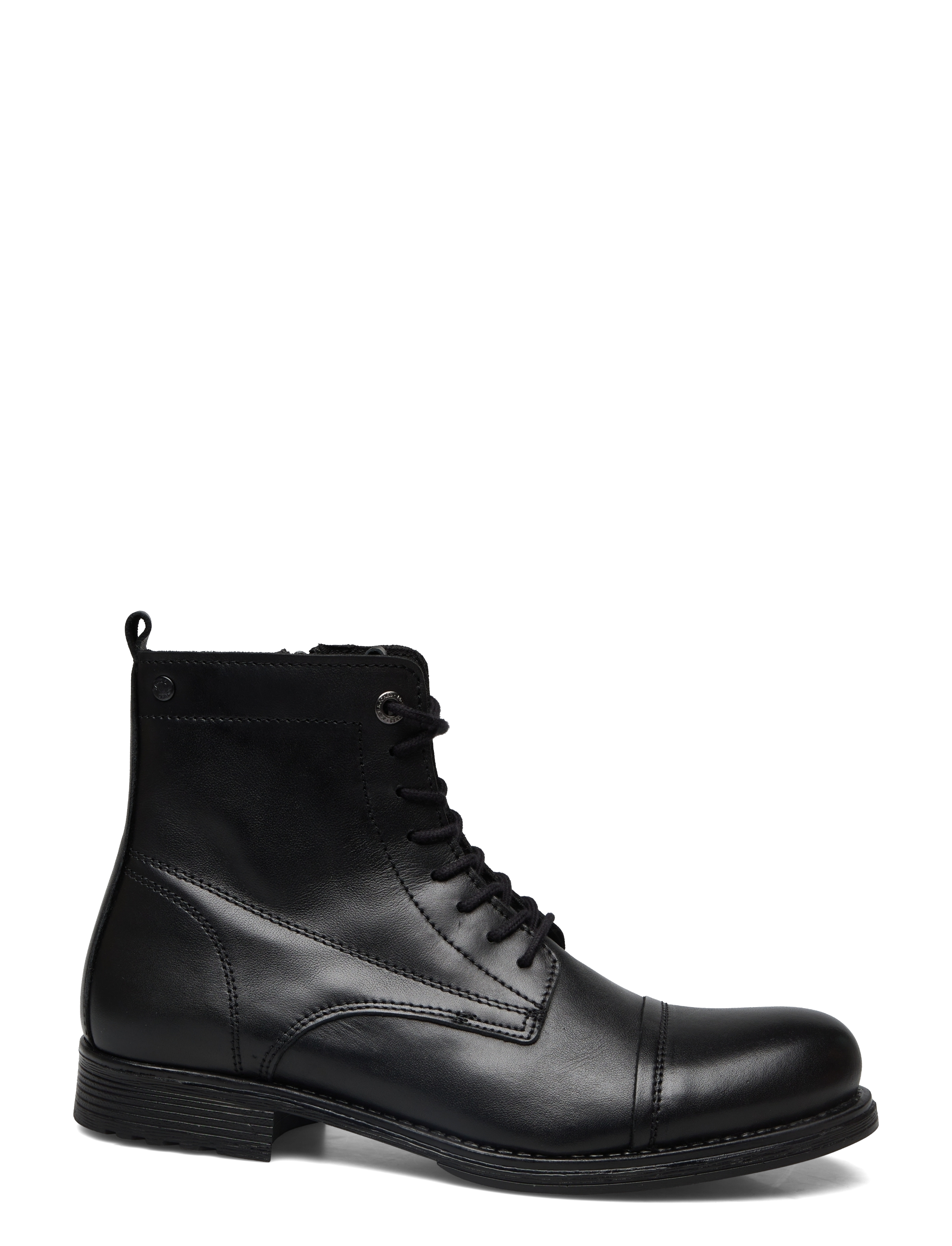 Jack & Jones - JFWSHAUN LEATHER BOOT SN - vinterkängor - anthracite - 2