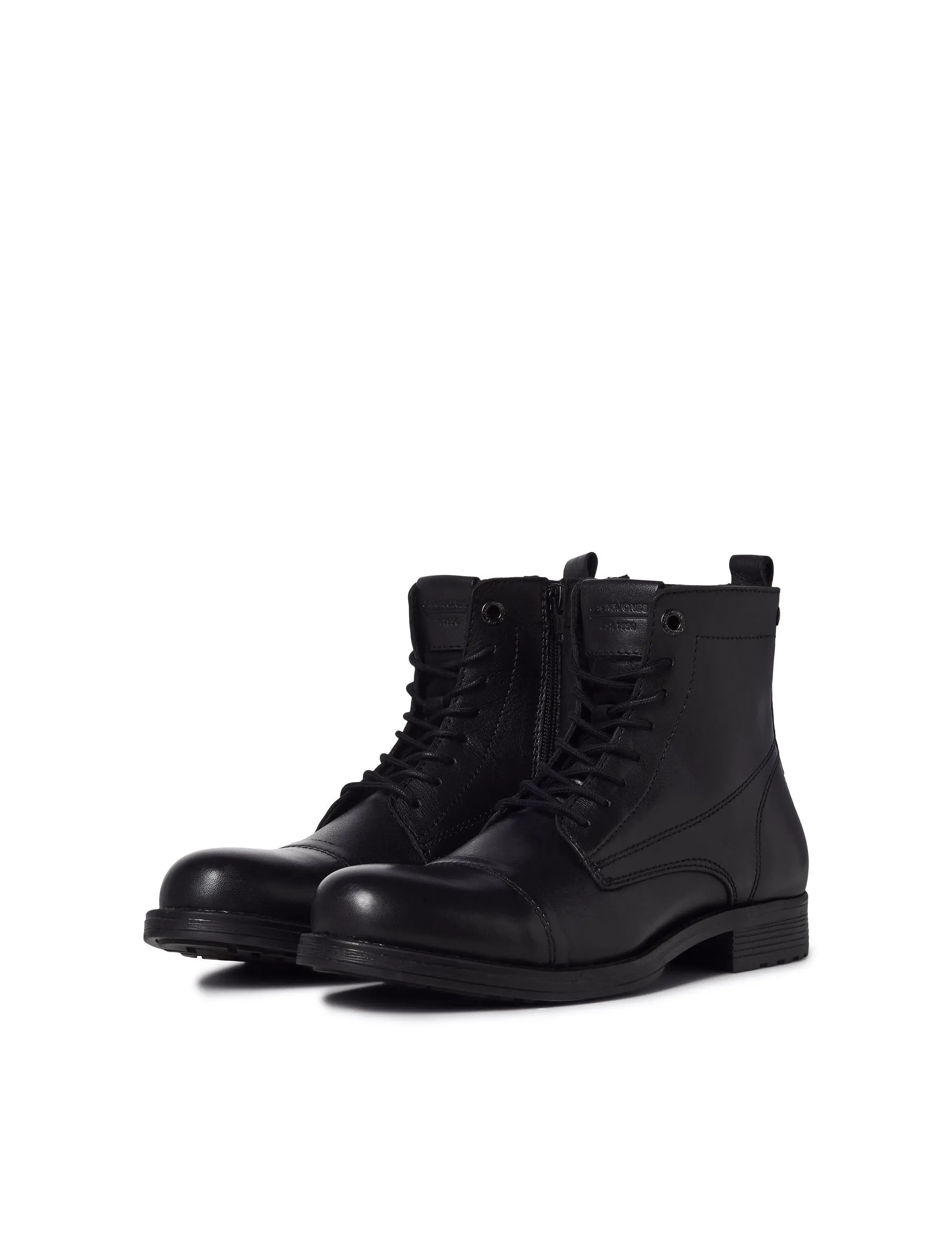 Jack & Jones JFWSHAUN LEATHER BOOT SN - Tänavastiil - ANTHRACITE / black