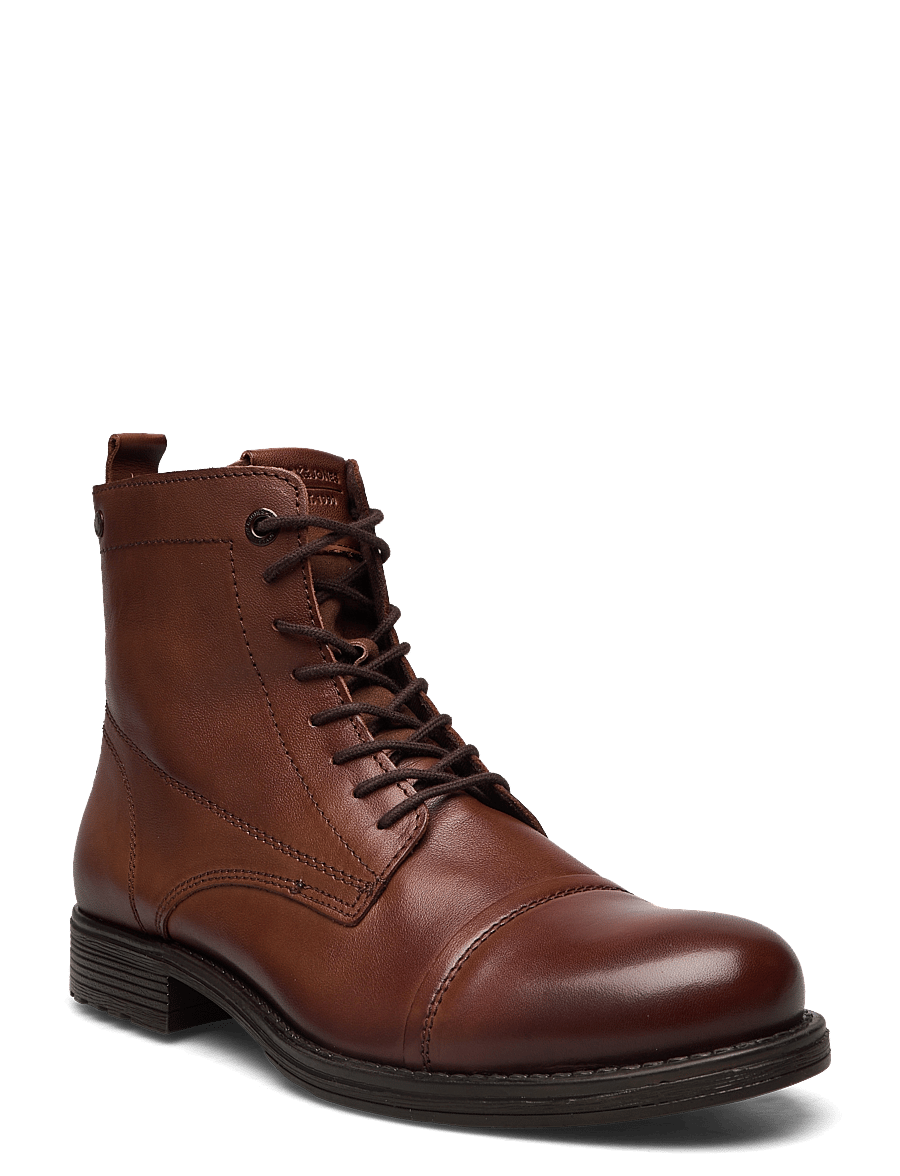 Jack & Jones - JFWSHAUN LEATHER BOOT SN - winterstiefel - cognac - 1