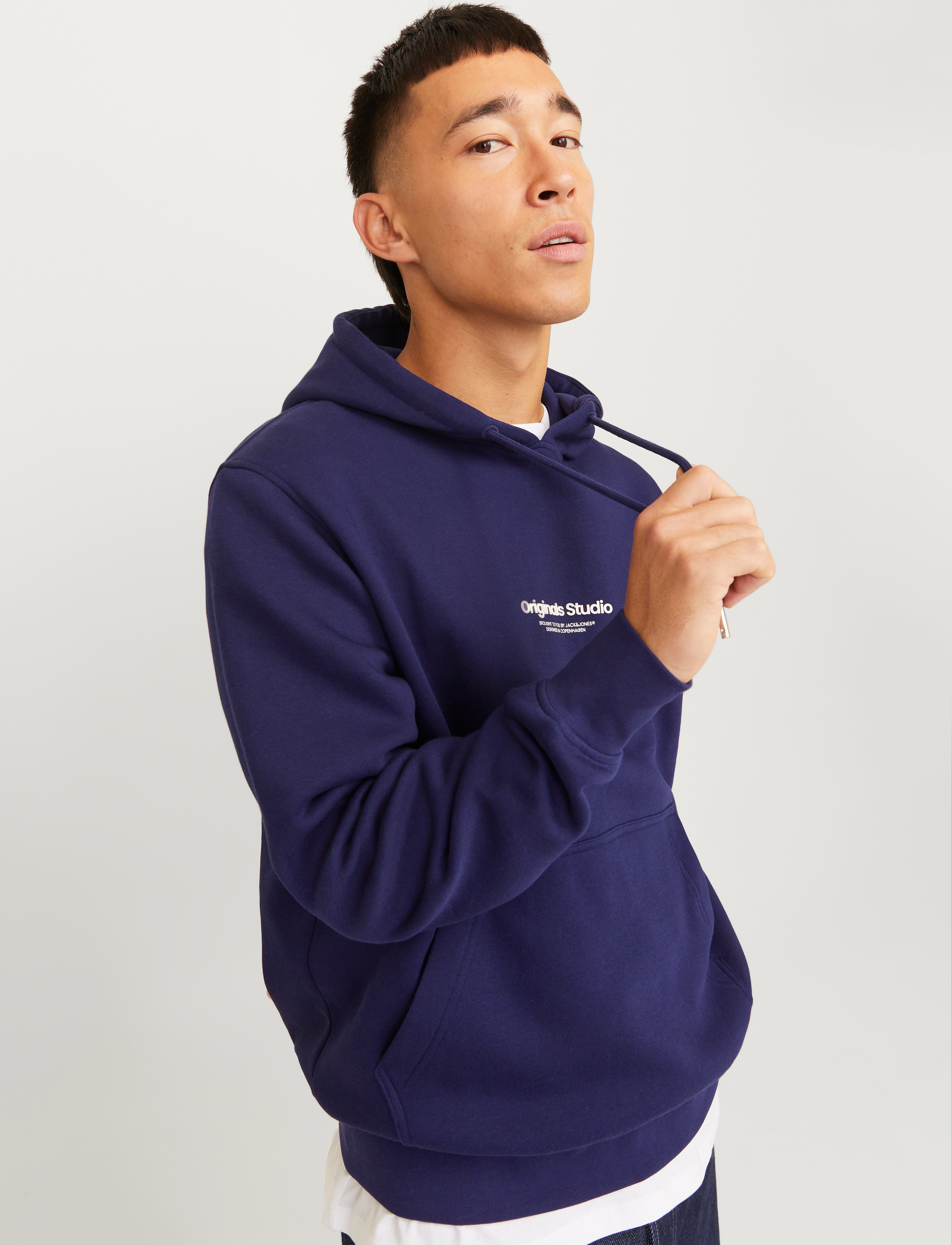 Felpa Con Cappuccio Jack & Jones Jortrailer - Blazer Blu Navy, Uomo Taglia S, Cotone Comodo - 5