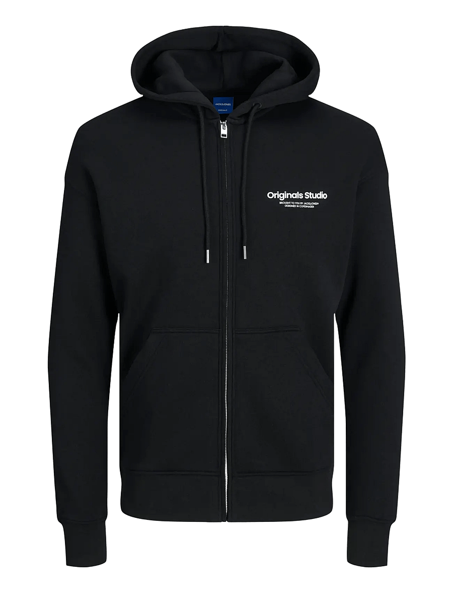 Jack & Jones - JORVESTERBRO SWEAT ZIP HOOD NOOS - hoodies - black - 1