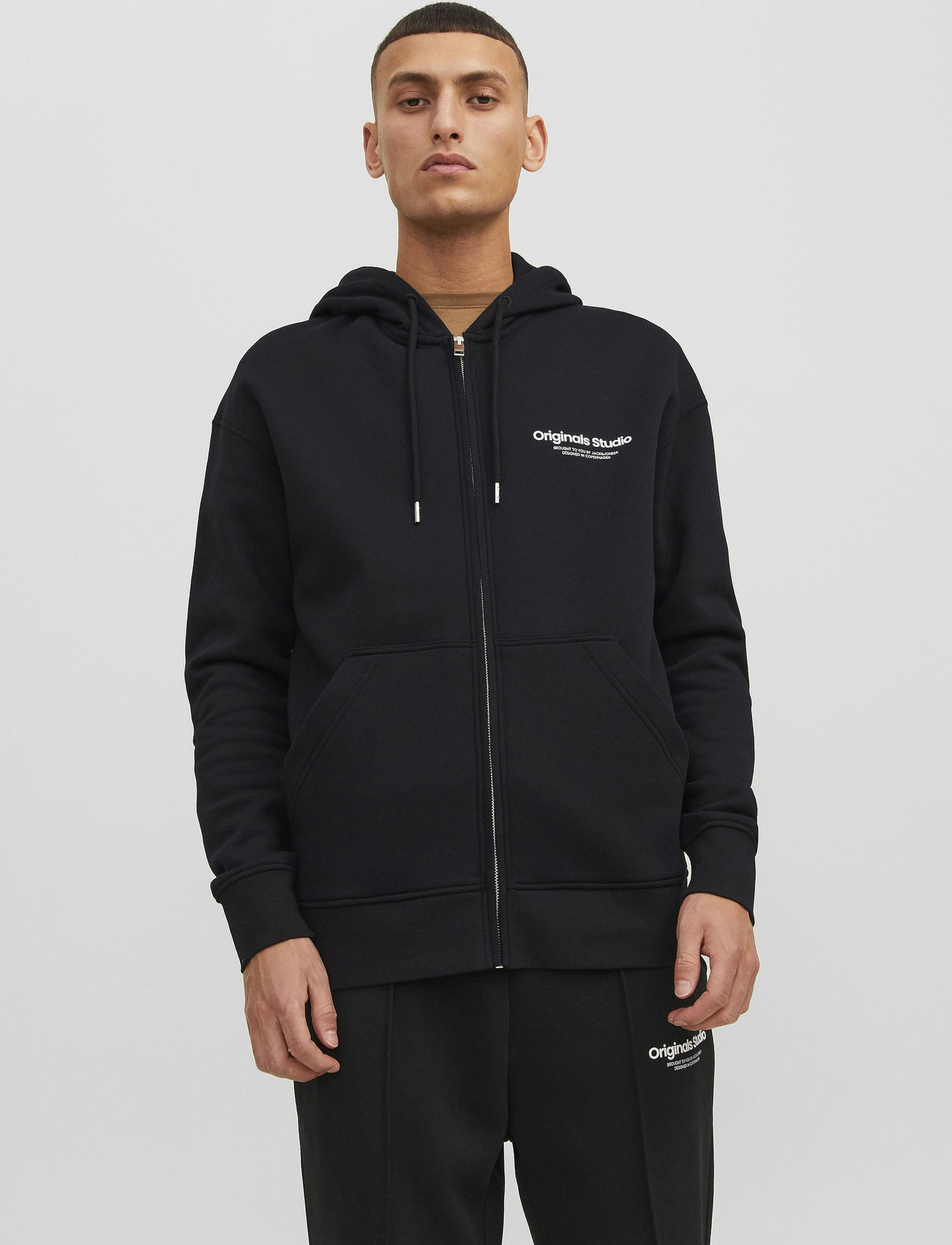 Jack & Jones - JORVESTERBRO SWEAT ZIP HOOD NOOS - hoodies - black - 0